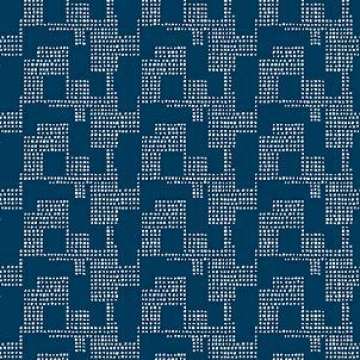 Rico Stoff grafisches Muster, dunkelblau