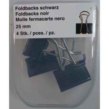 Foldback Klammer, schwarz