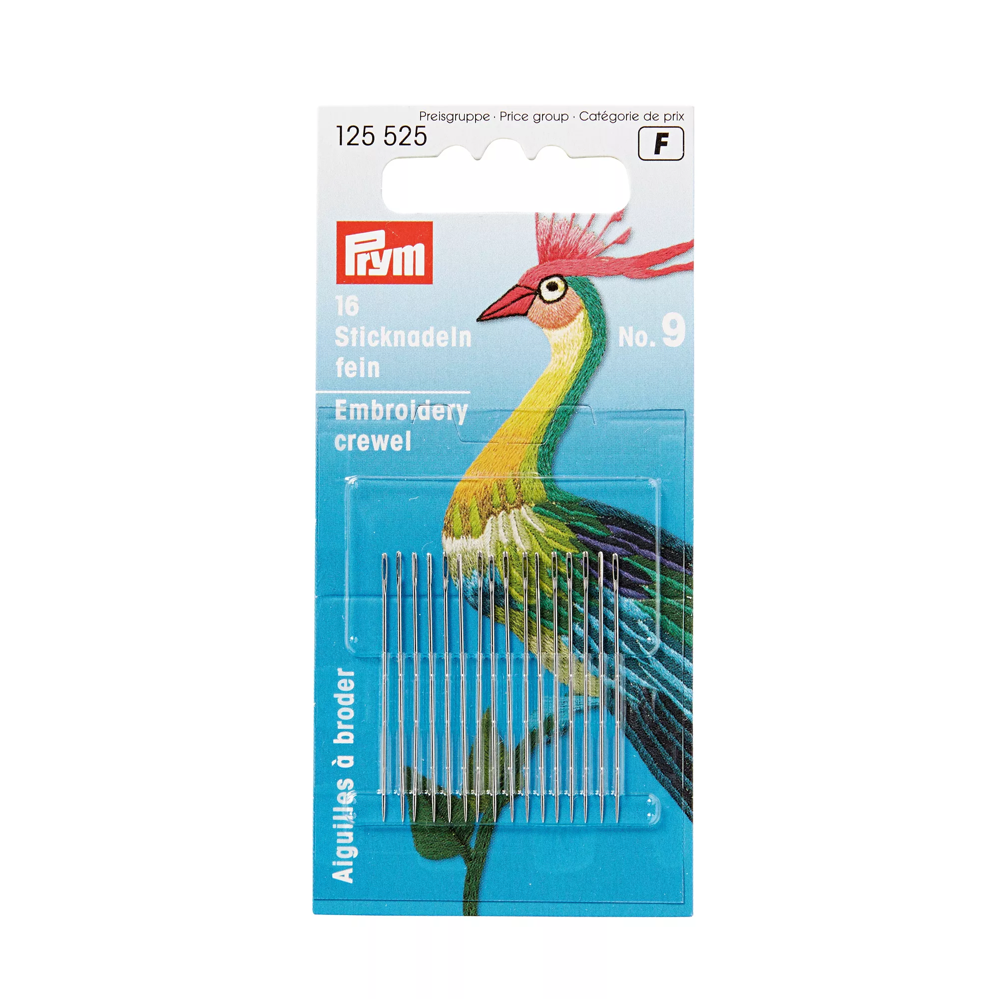 Prym Crewelnadeln Nr. 9, silber