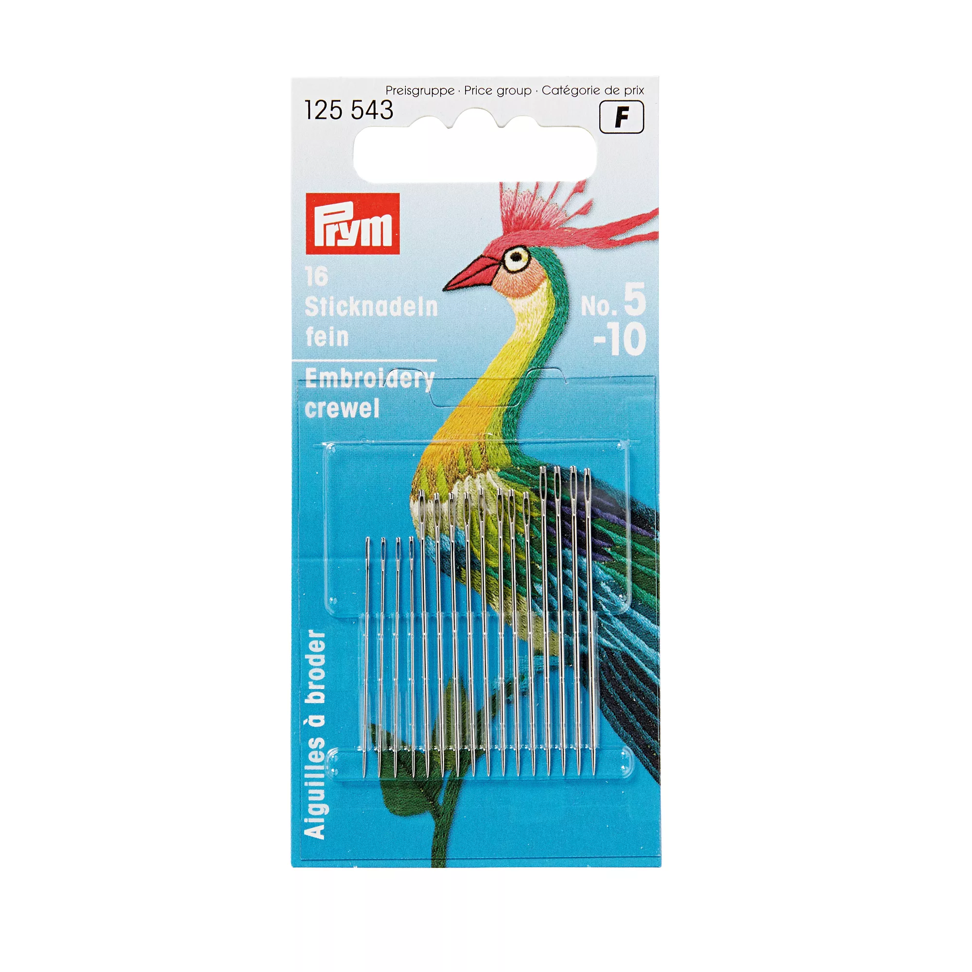 Prym Crewelnadeln Nr. 5-10, silber