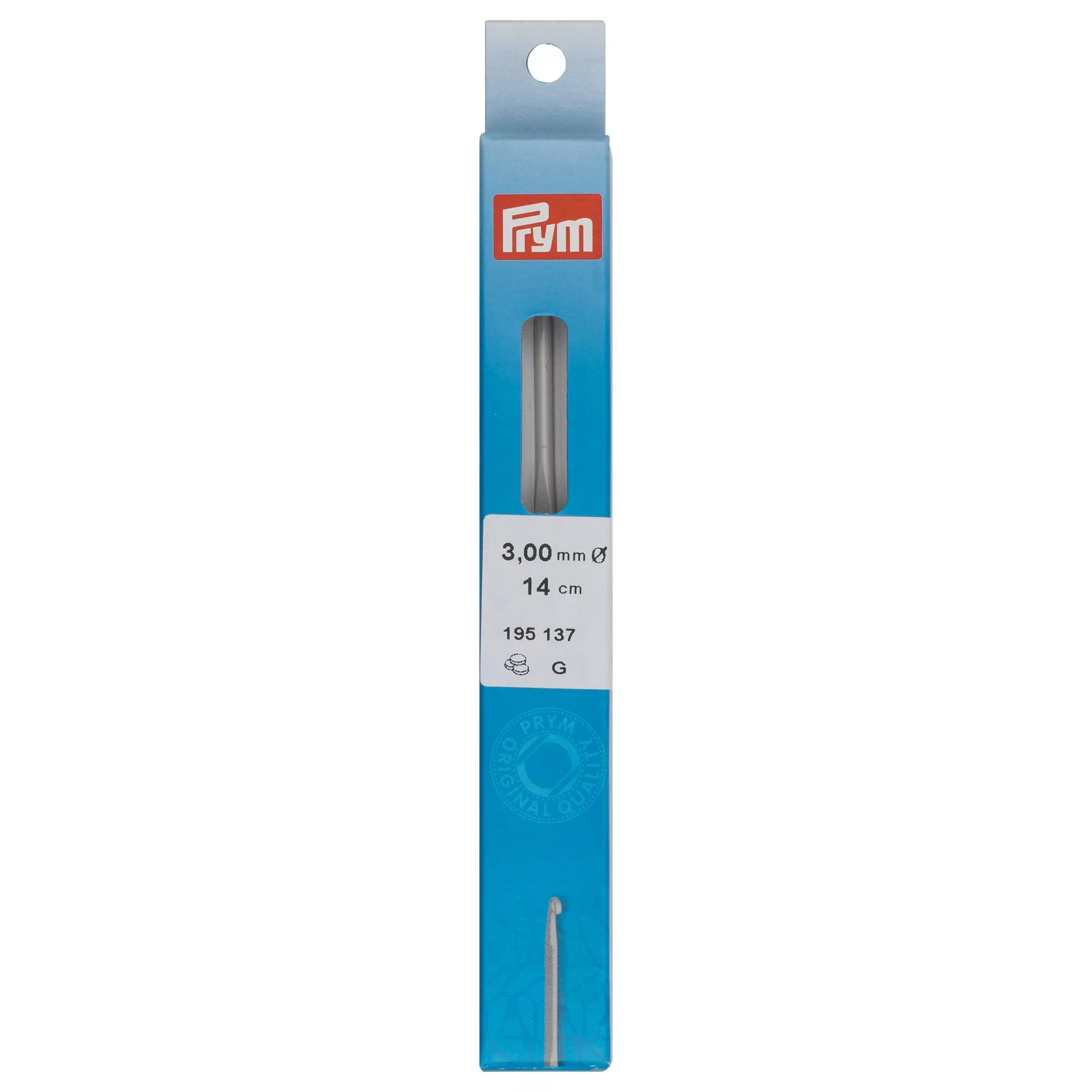 Prym Häkelnadel ohne Griff, grau