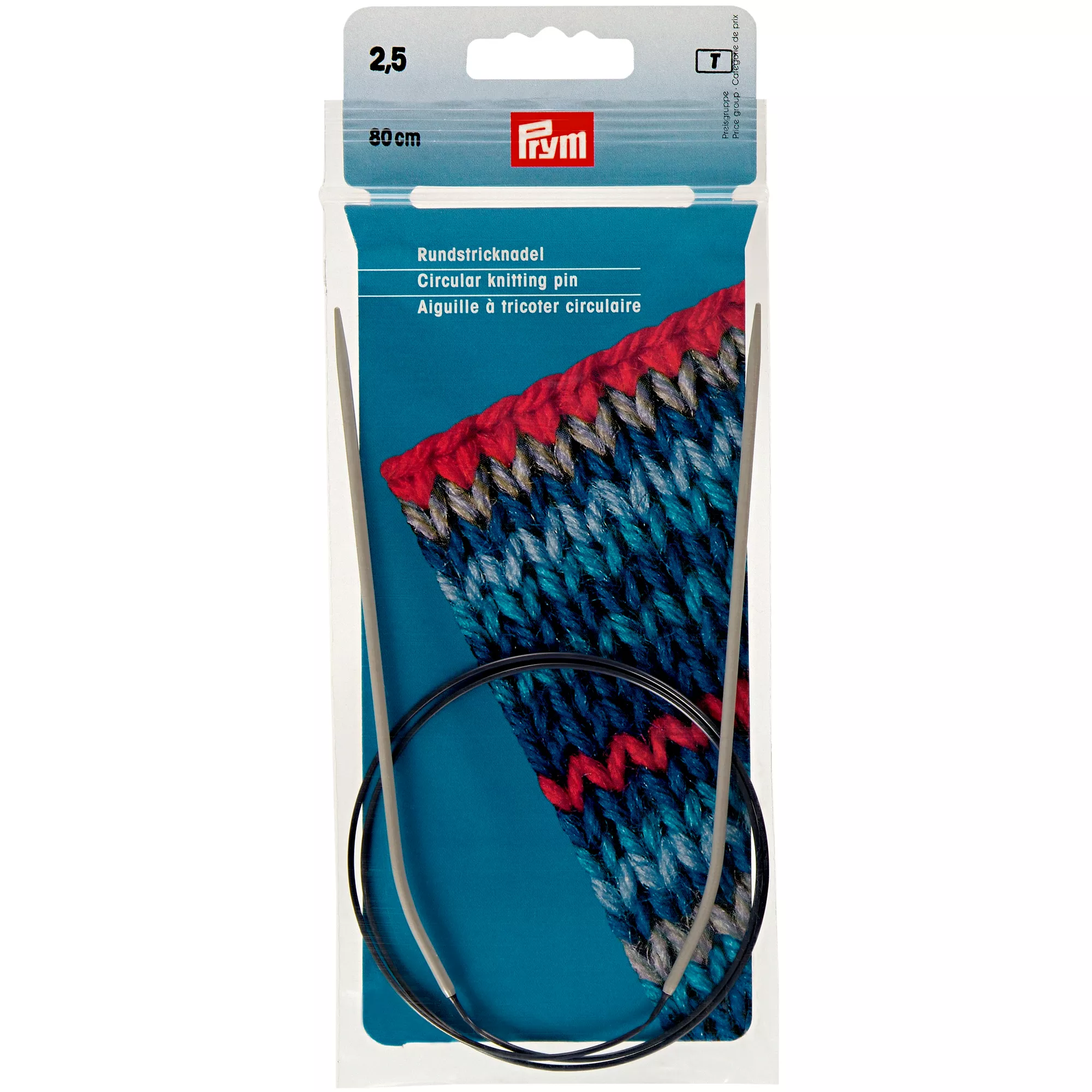Prym Rundstricknadel Alu Kunststoff, grau