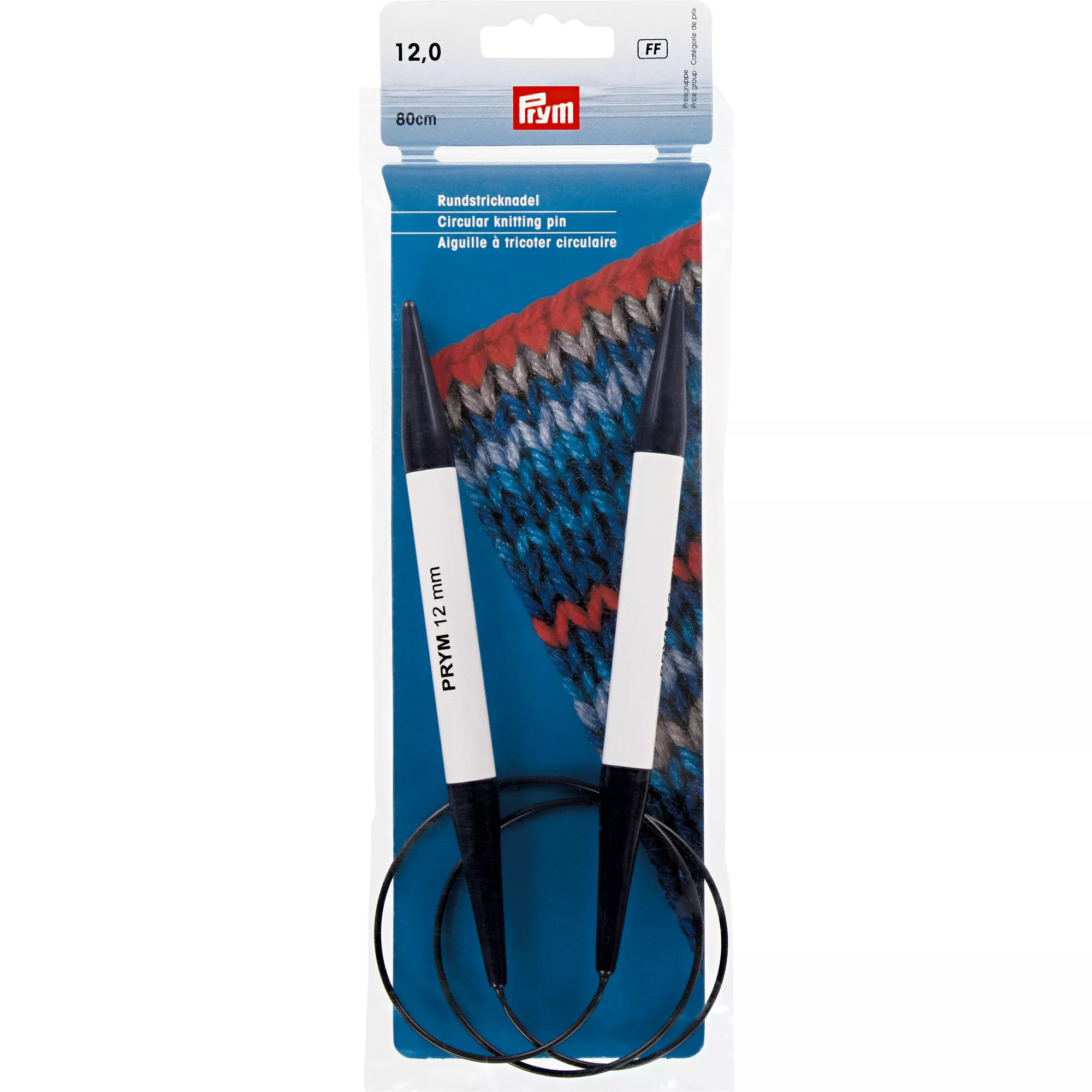 Prym Rundstricknadel Kunststoff, weiss/blau