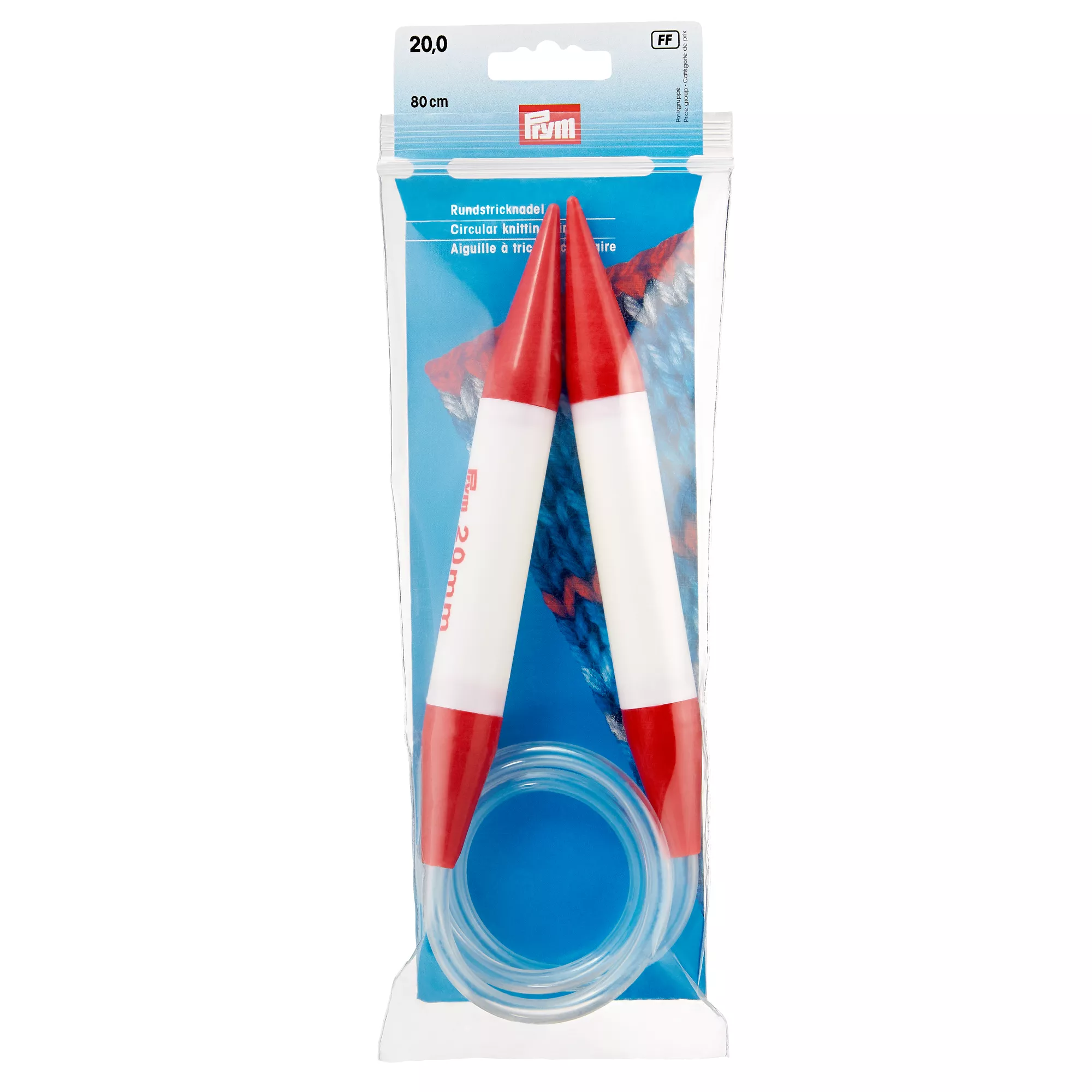 Prym Rundstricknadel Kunststoff, weiss/blau