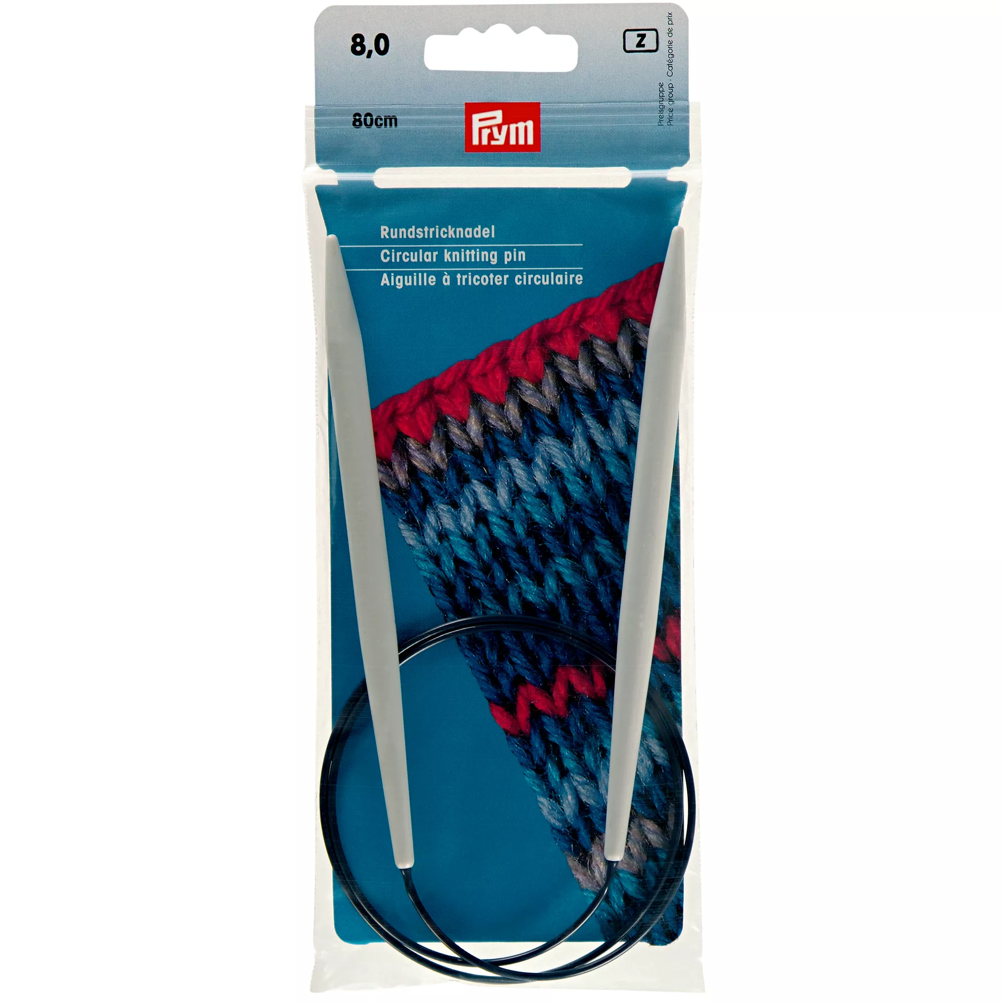 Prym Rundstricknadel Kunststoff, grau