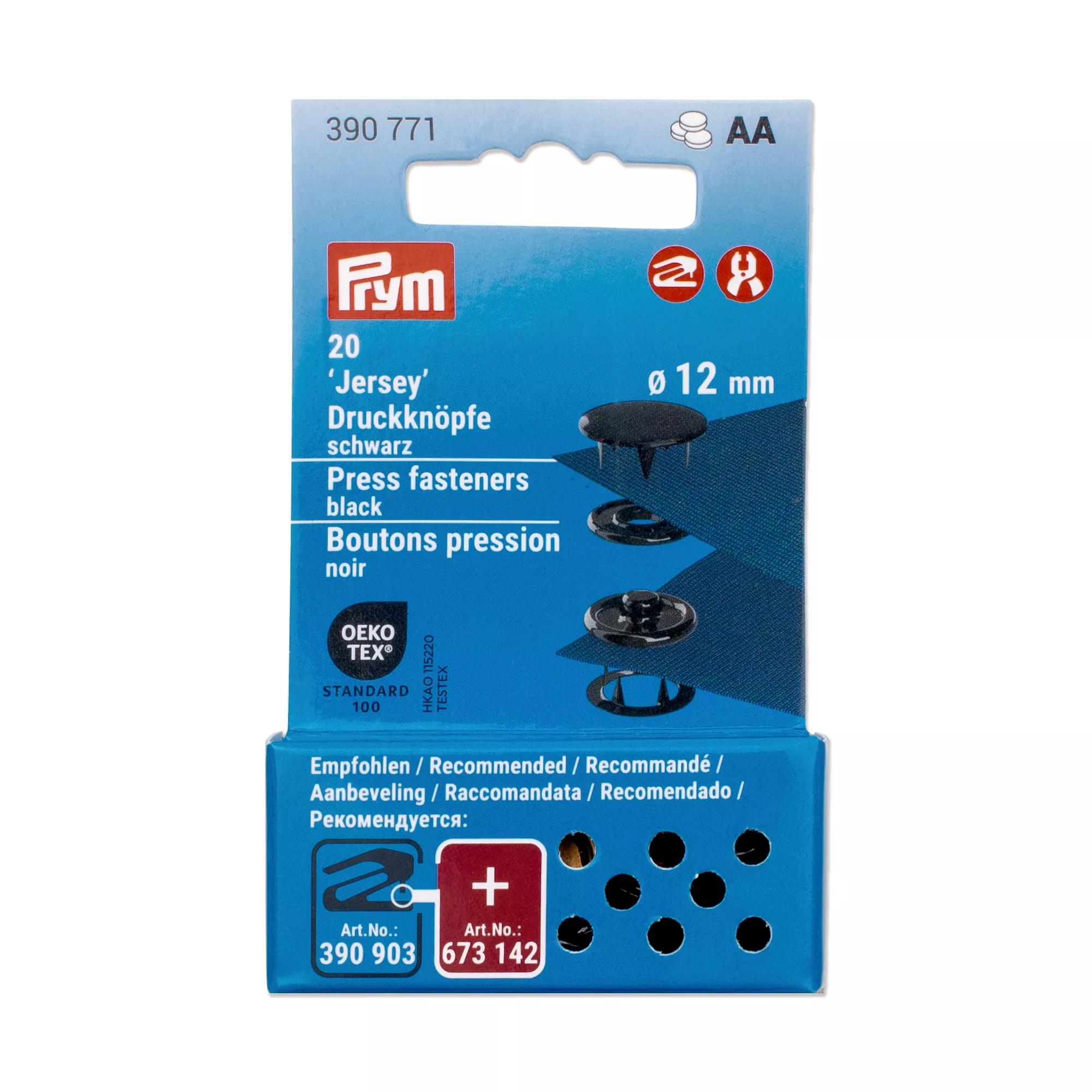 Prym Druckknöpfe Jersey, schwarz