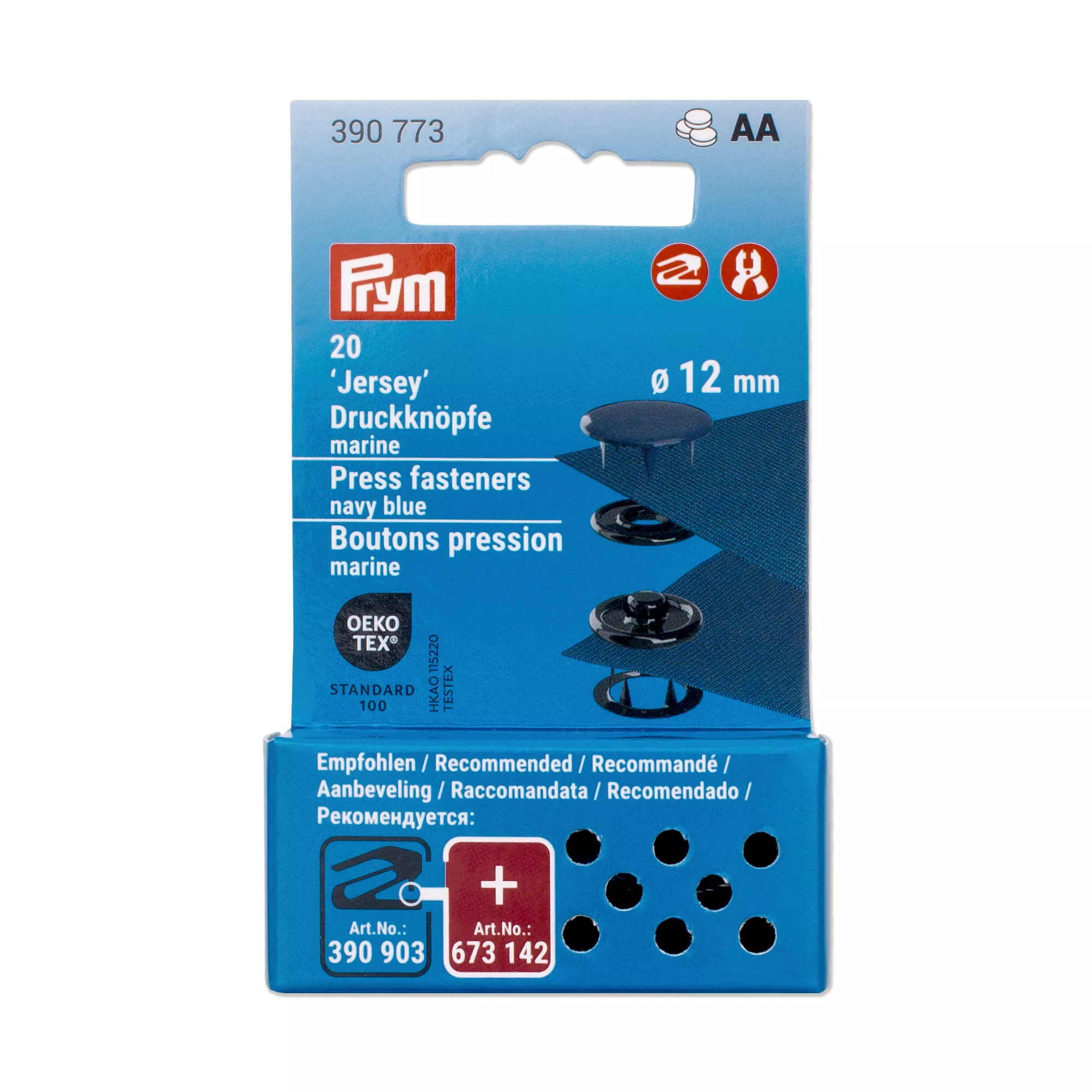 Prym Druckknöpfe Jersey, marine