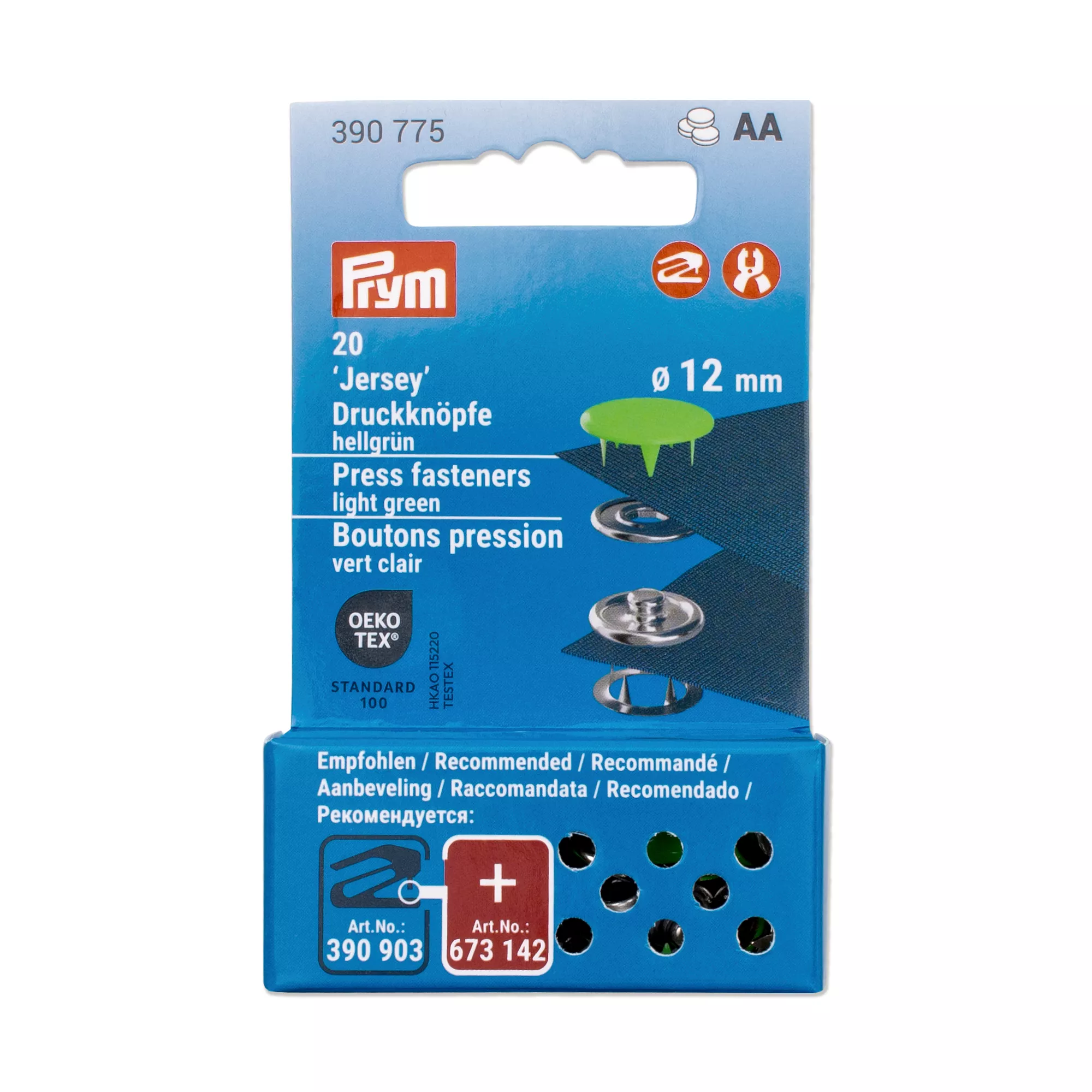 Prym Druckknöpfe Jersey, hellgrün