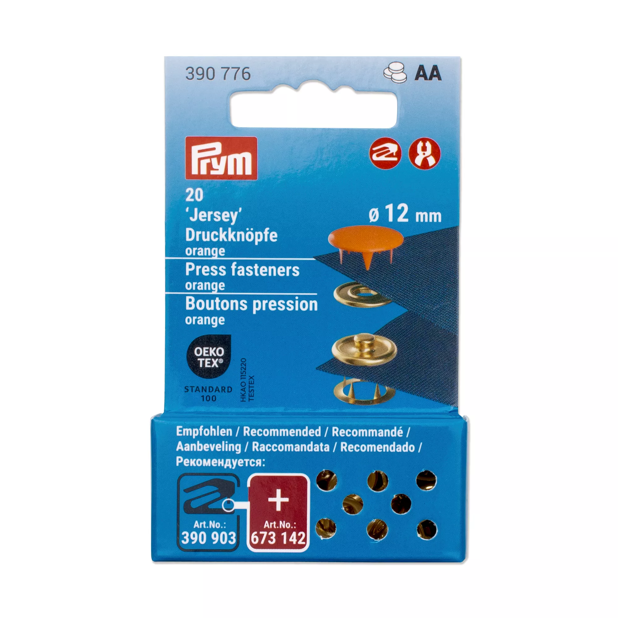 Prym Druckknöpfe Jersey, orange