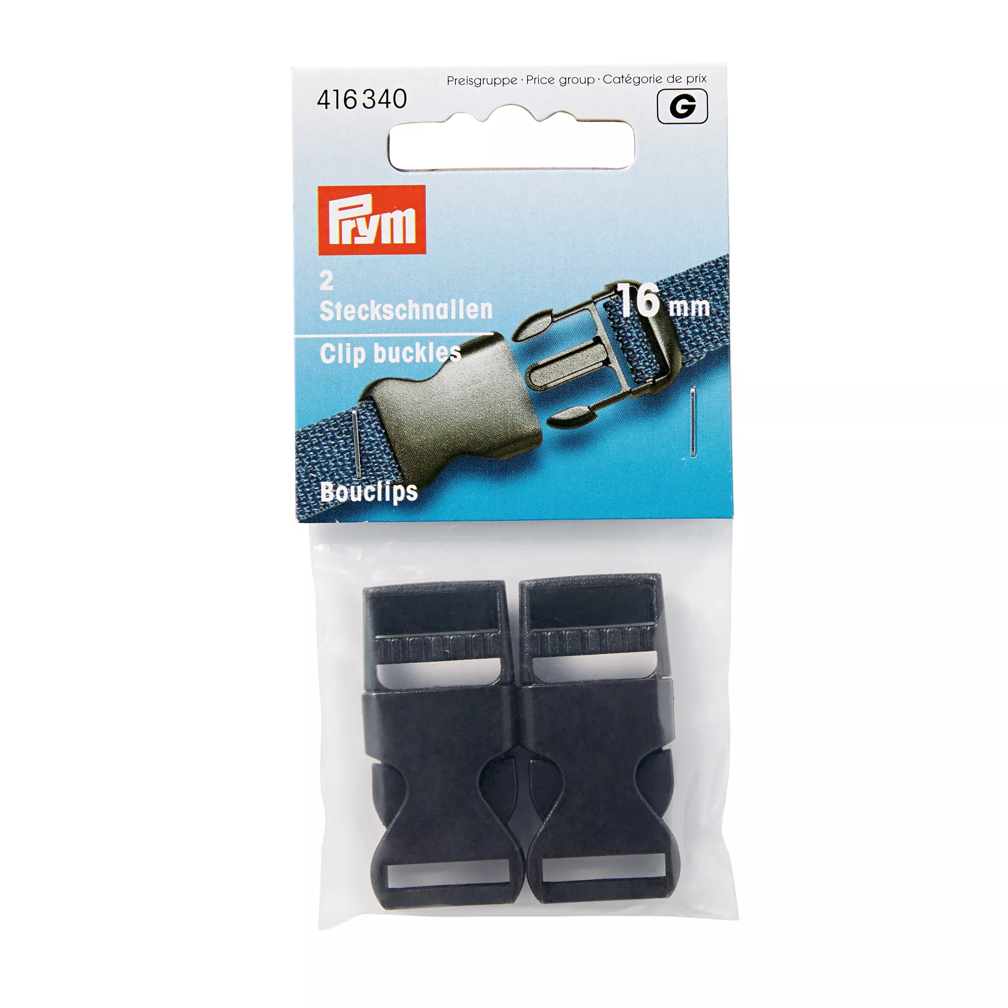 Prym Steckschnallen stark, schwarz