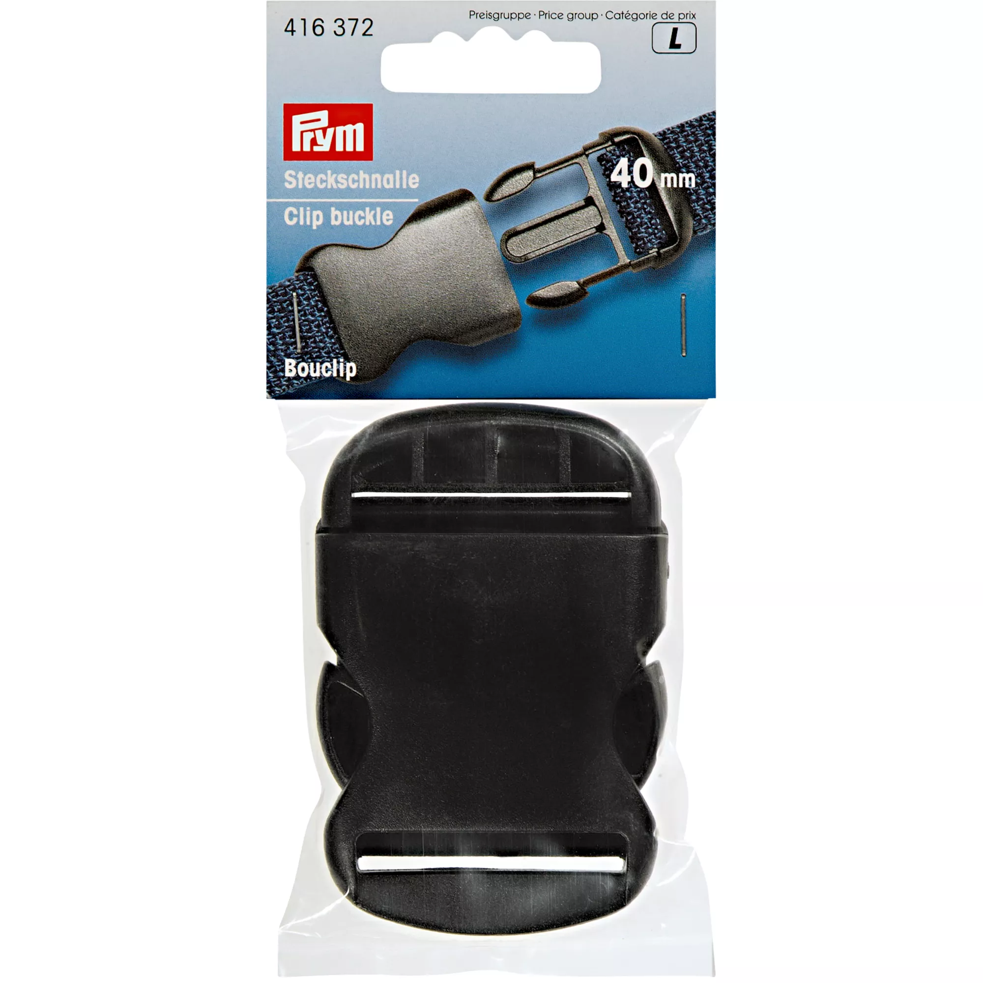 Prym Steckschnalle stark, schwarz