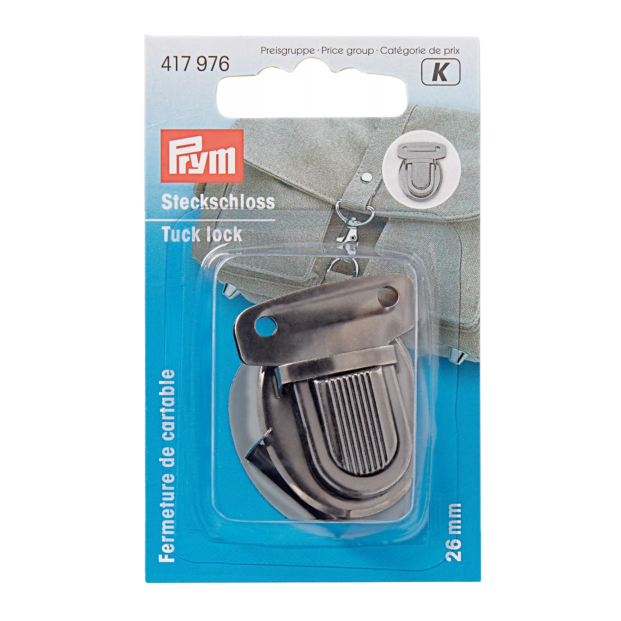 Prym Steckschloss, altsilber