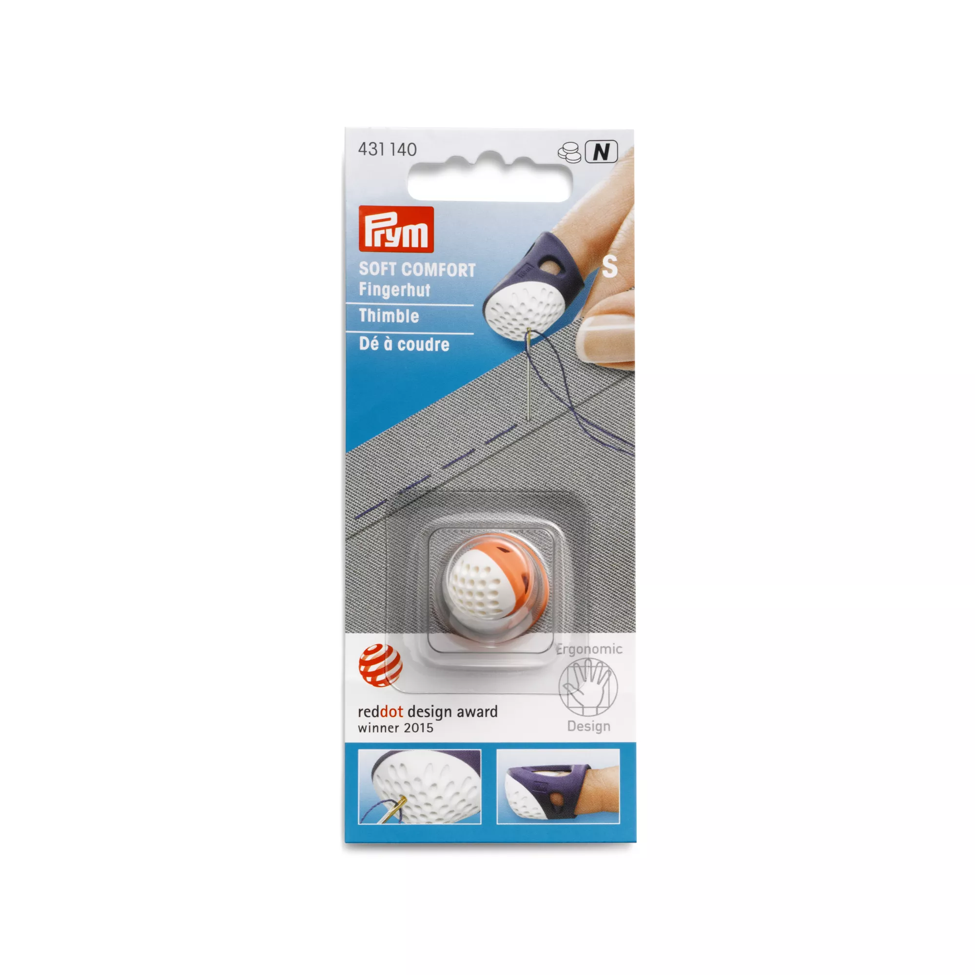 Prym ergonomics Fingerhut orange