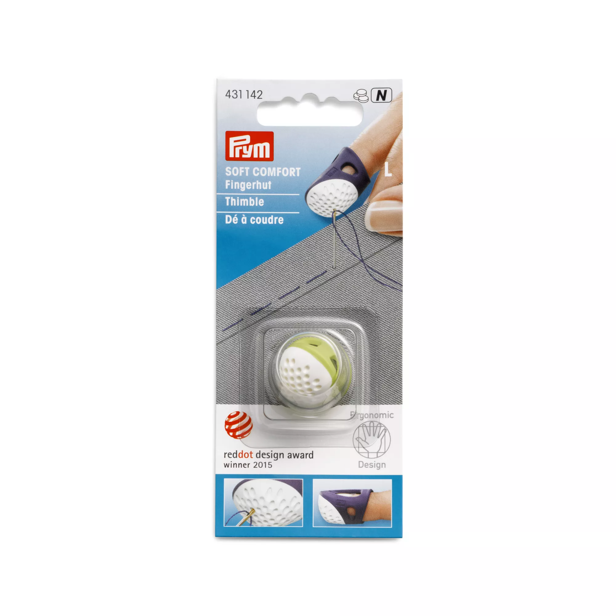 Prym ergonomics Fingerhut hellgrün