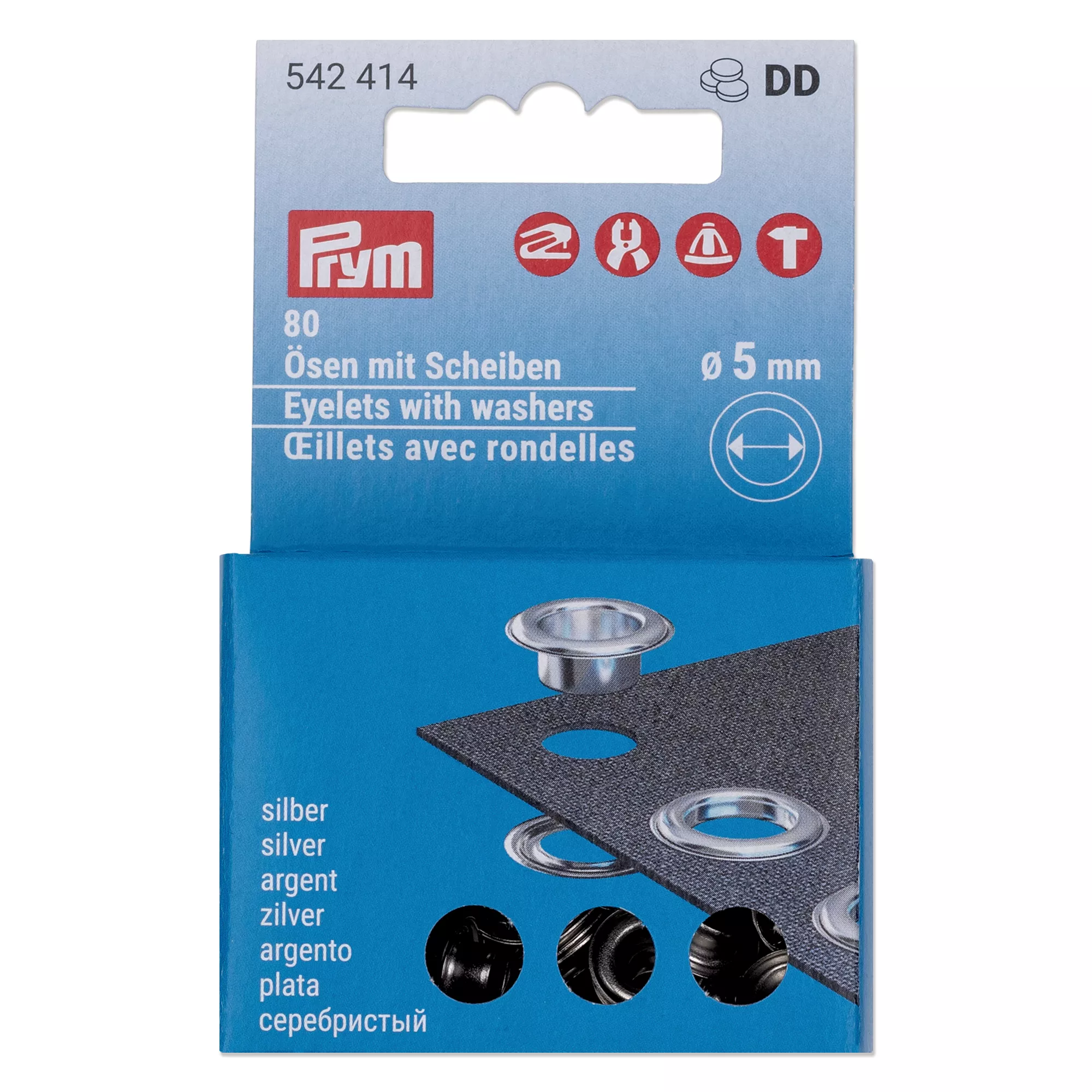 Prym Ösen+S MS zum Nachfüllen, silberfarbig