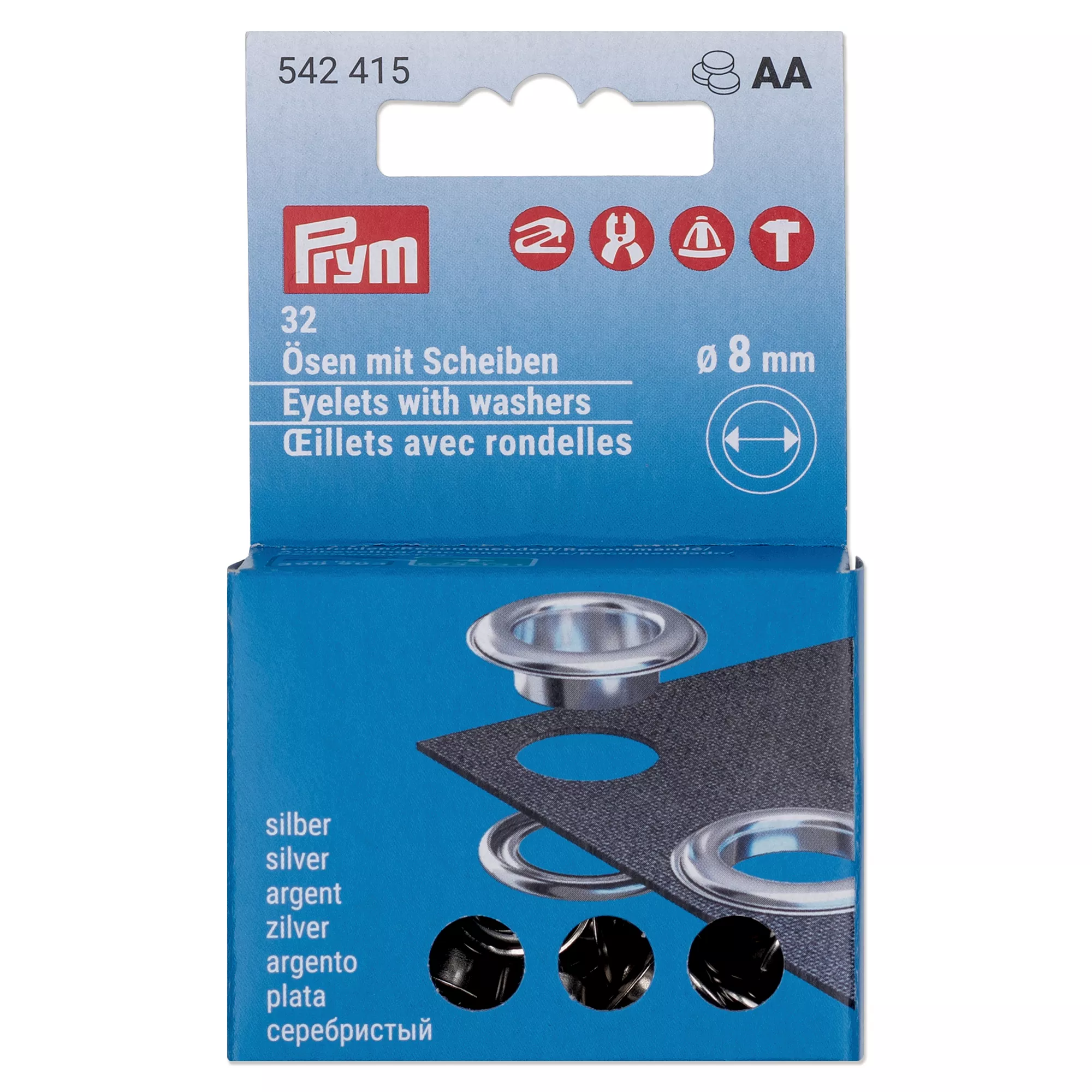 Prym Ösen+S MS zum Nachfüllen, silberfarbig