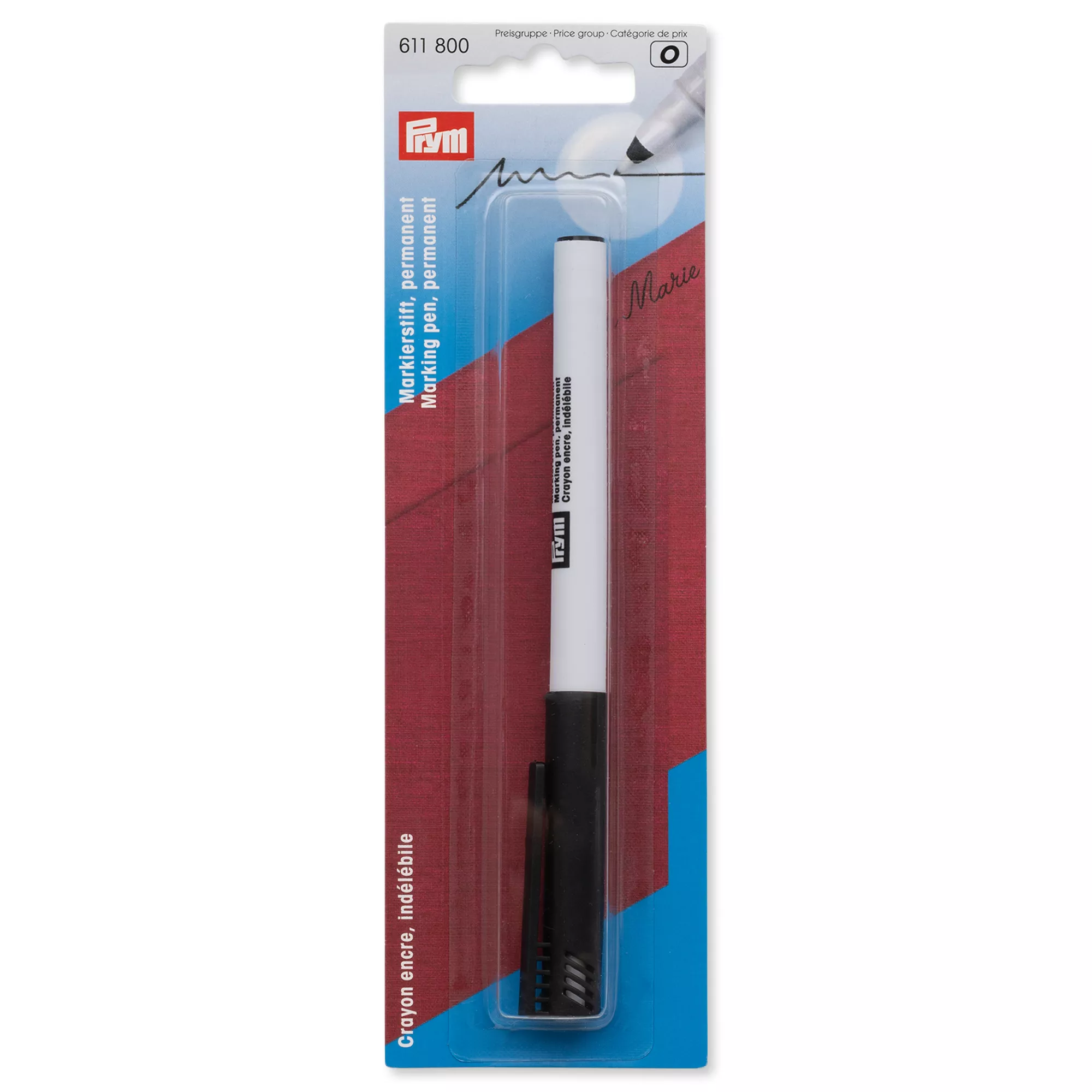 Prym Stoffmarkierstift fein permanent, schwarz