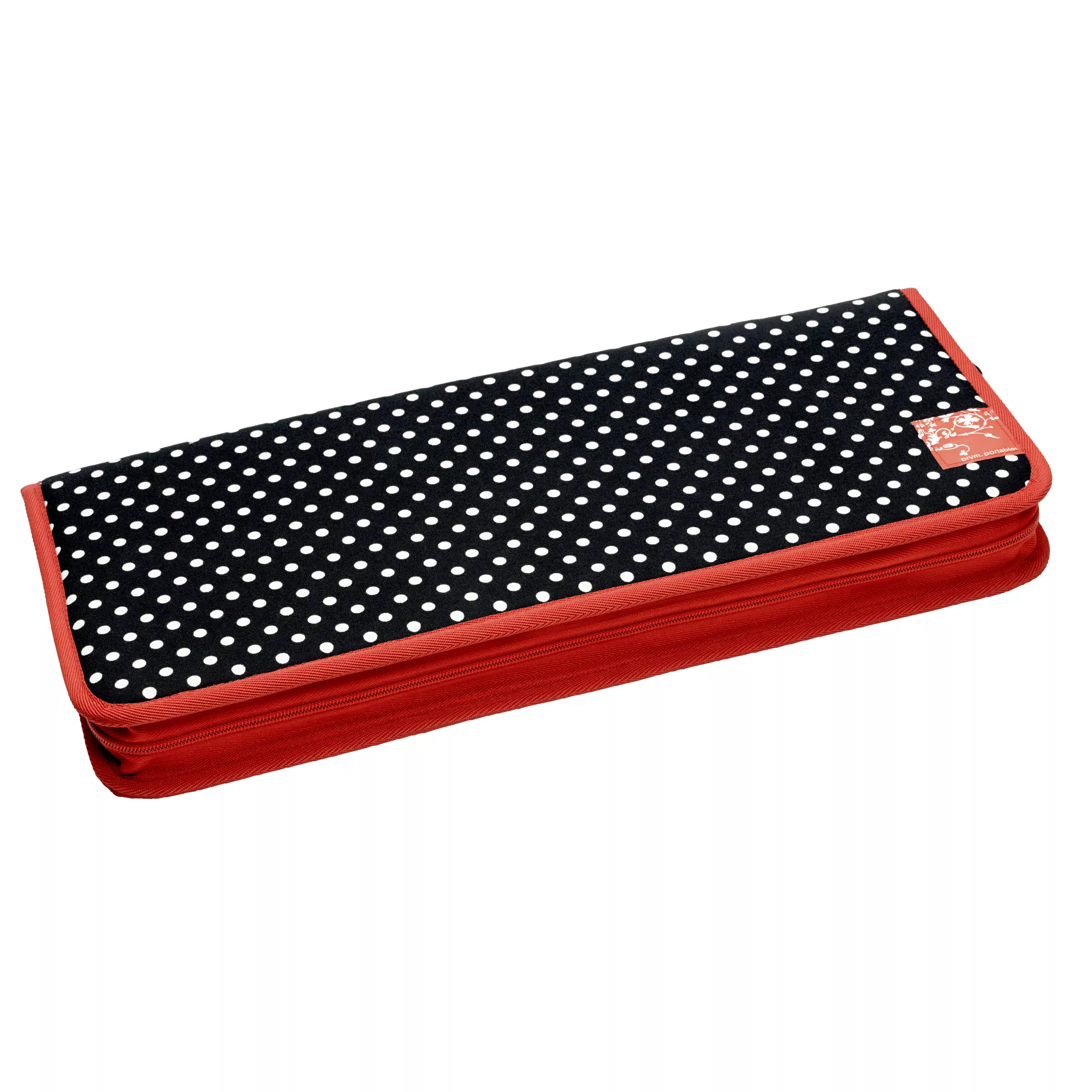 Prym Stricknadeletui Polka Dots, schwarz/weiss