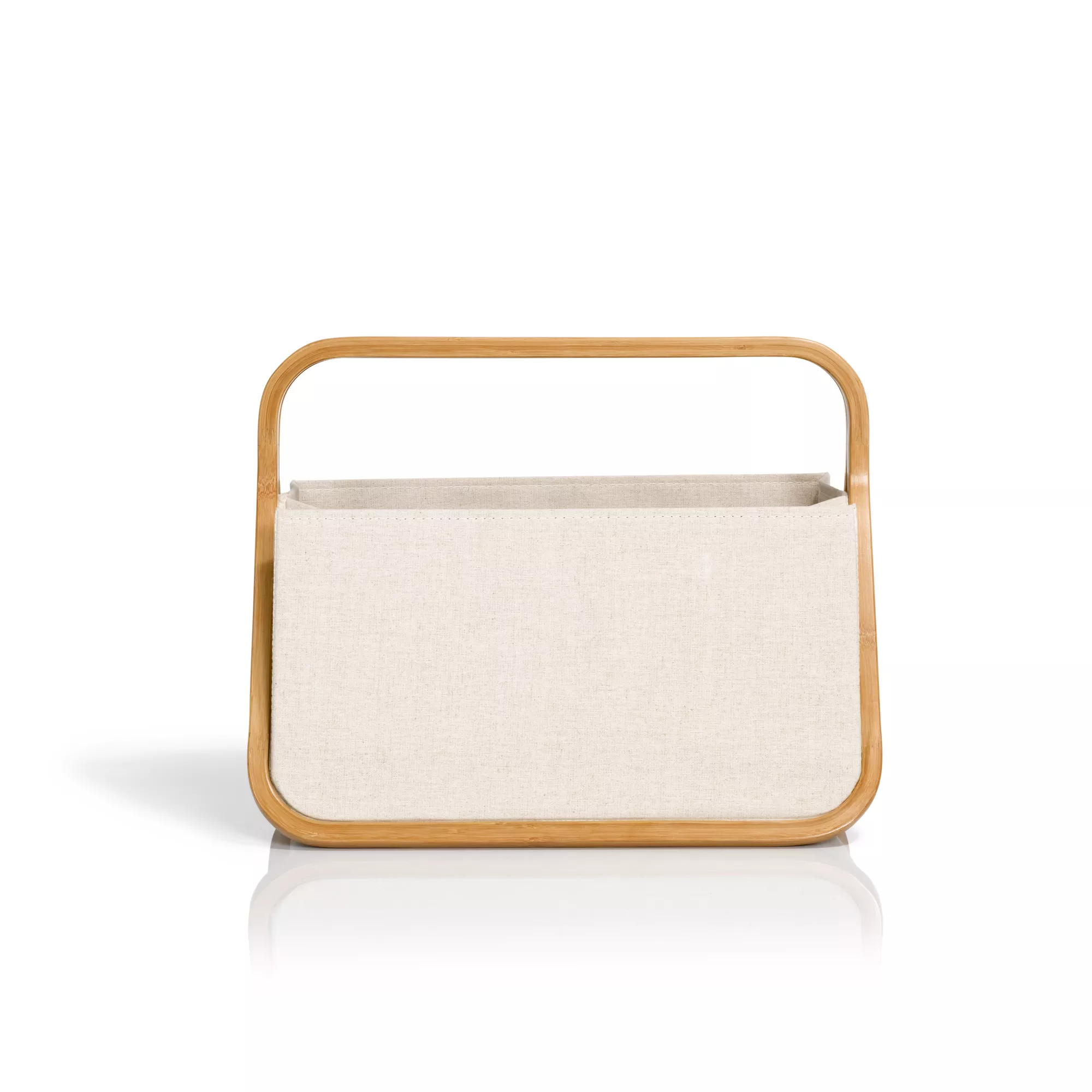 Prym Fold & Store Basket canvas & bamboo natur