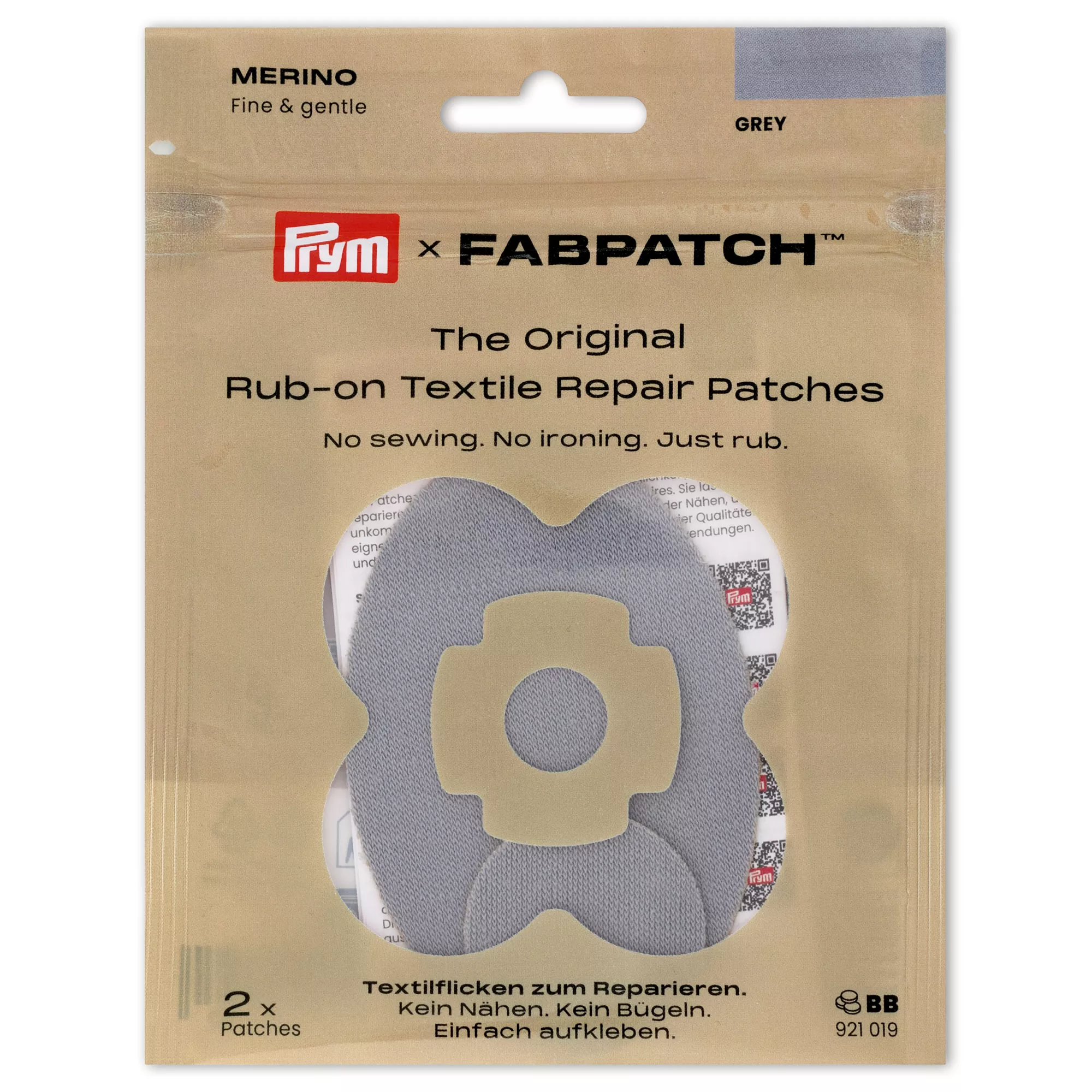 Prym Rub-on Patch MERINO hellgrau