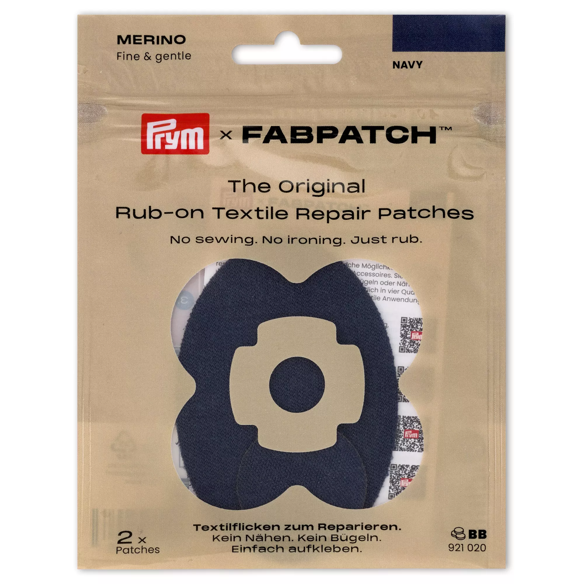 Prym Rub-on Patch MERINO marine