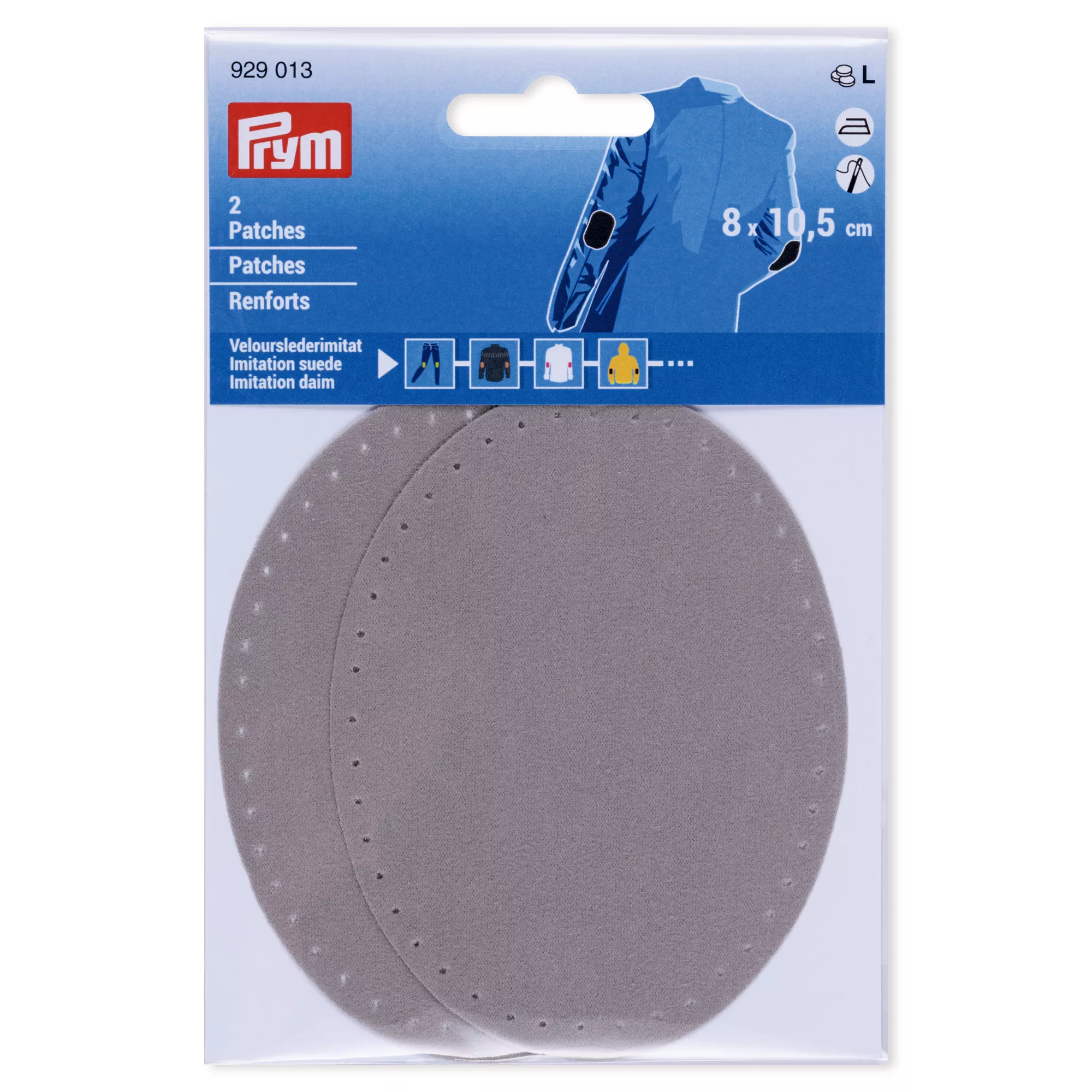 Prym Patches Velourslederimitat, grau