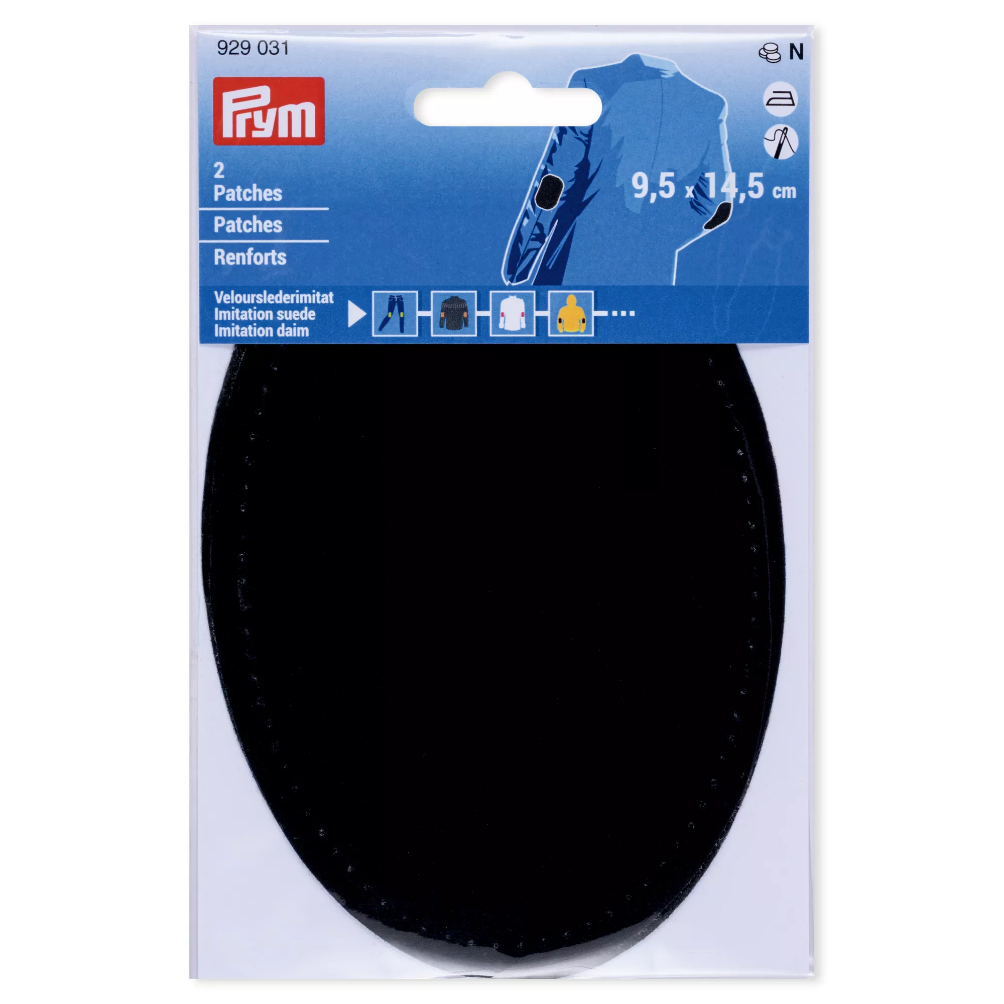 Prym Patches Velourslederimitat, schwarz