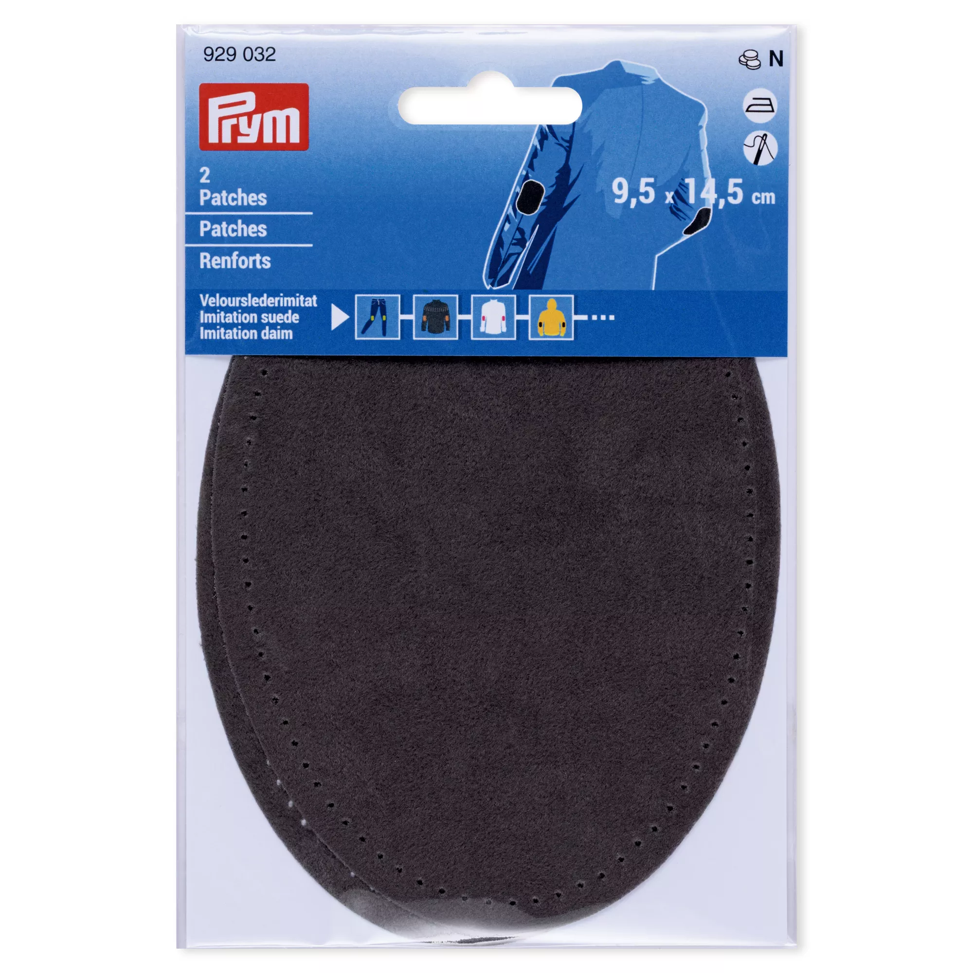 Prym Patches Velourslederimitat, grau