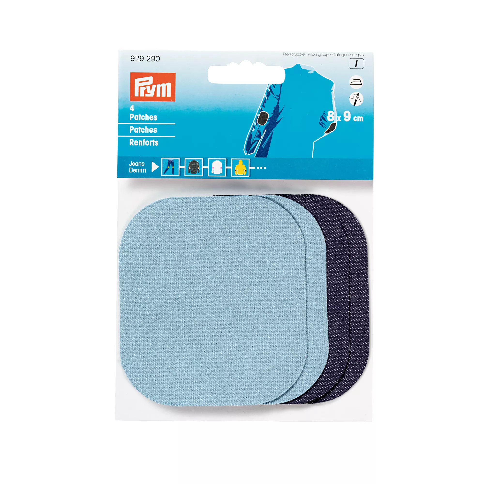 Prym Patches Jeans, hellblau & dunkelblau