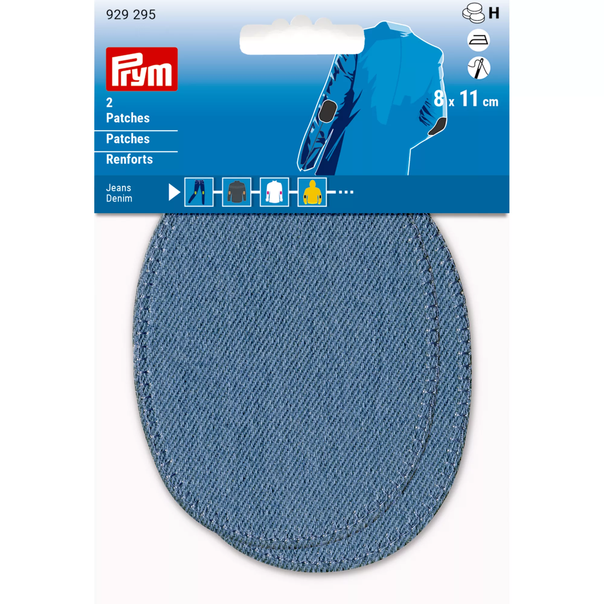 Prym Patches Jeans, hellblau