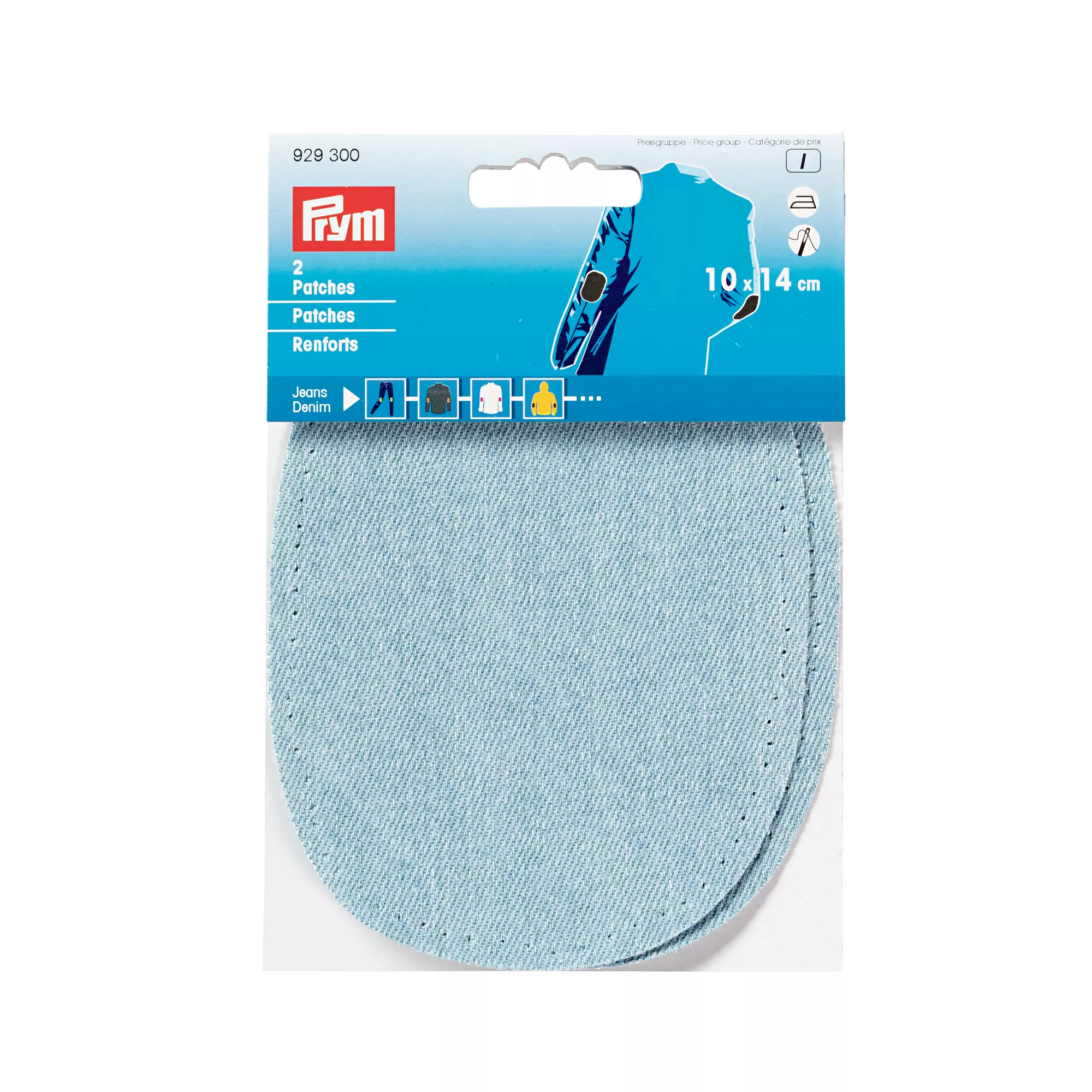 Prym Patches Jeans, hellblau
