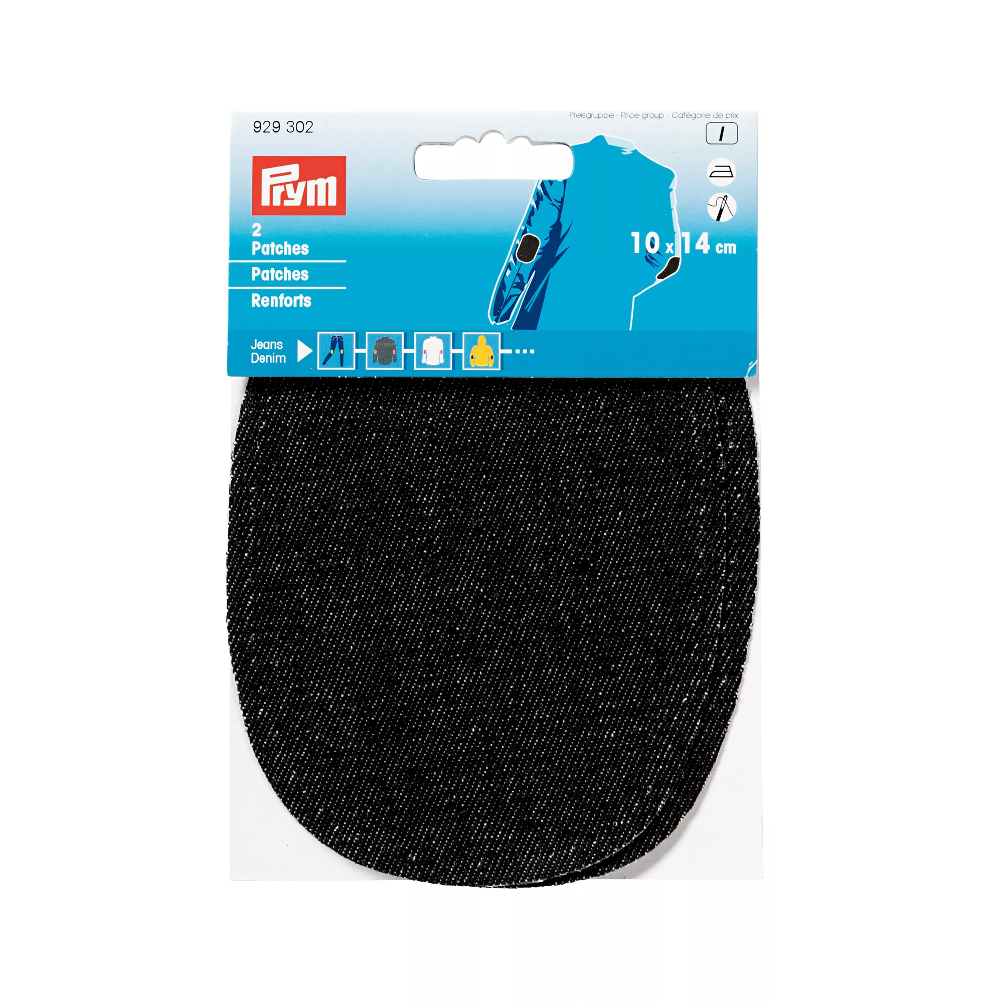 Prym Patches Jeans, schwarz