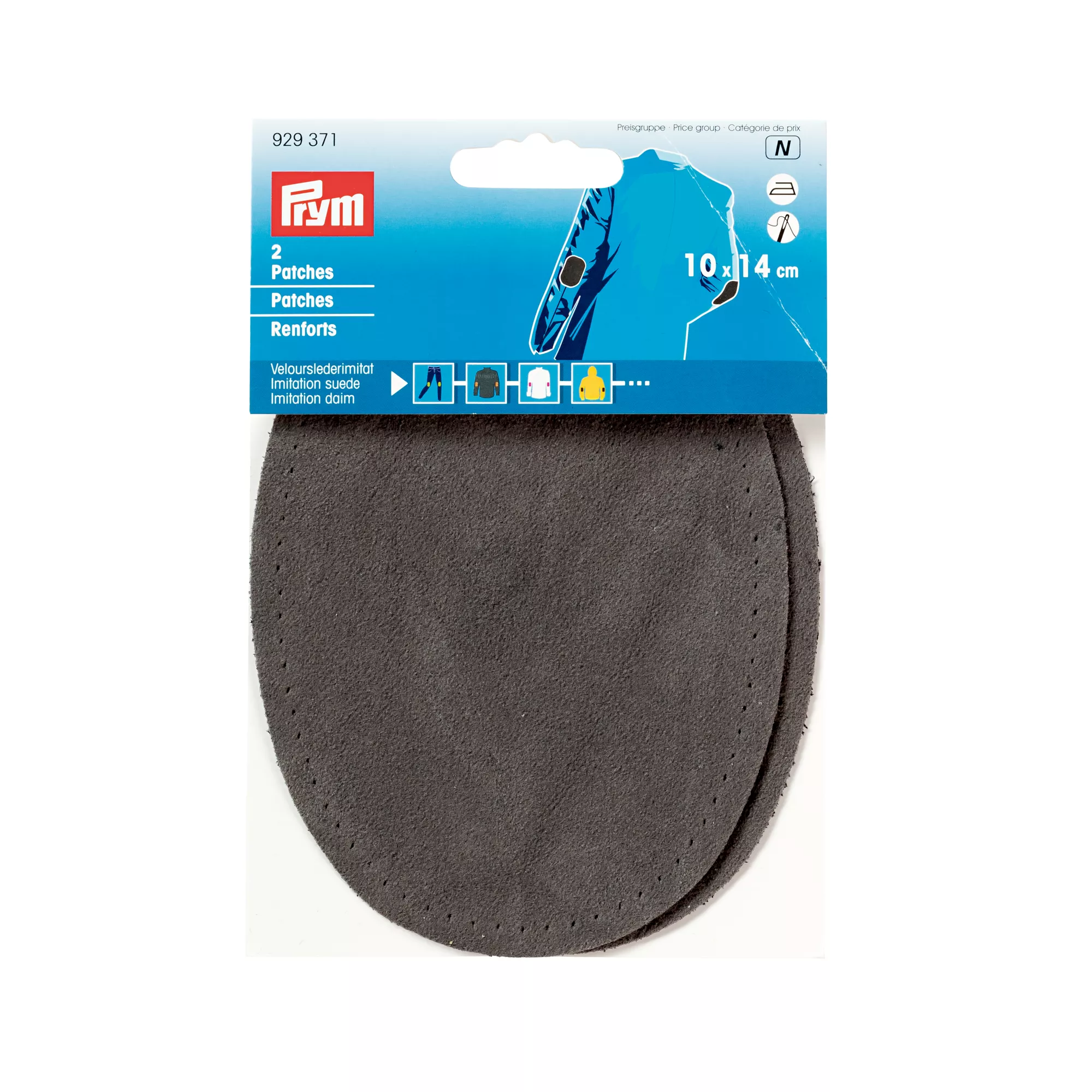 Prym Patches Velourslederimitat, mittelgrau