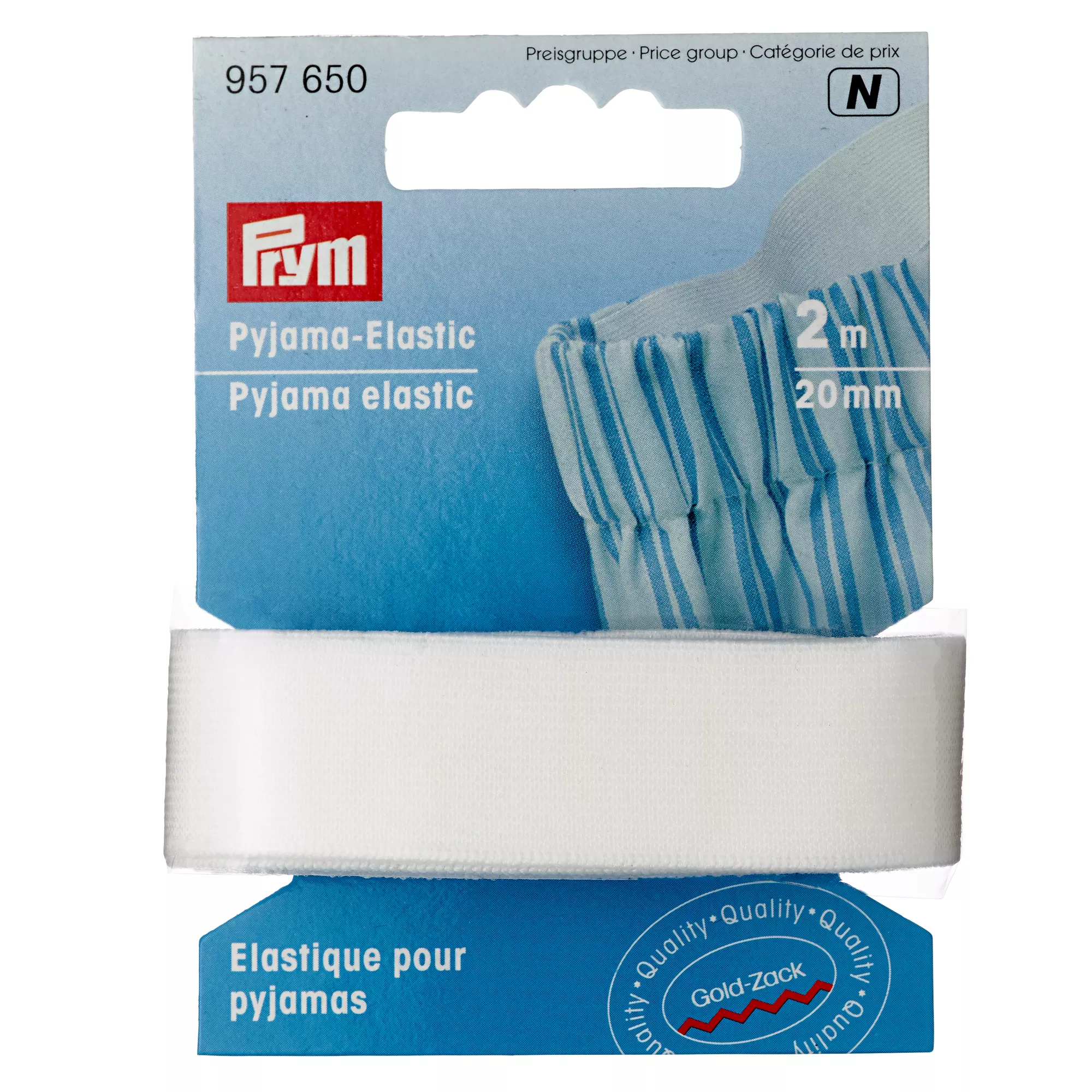 Prym Pyjama-Elastic, weiss