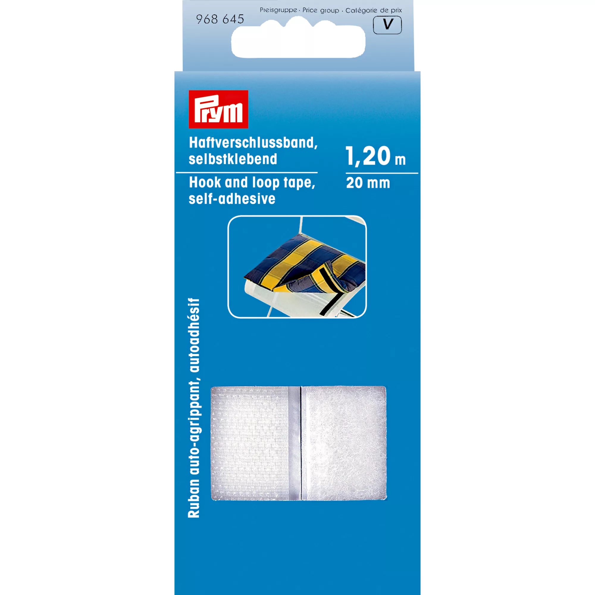 Prym Klettband / Haftverschlussband, weiss