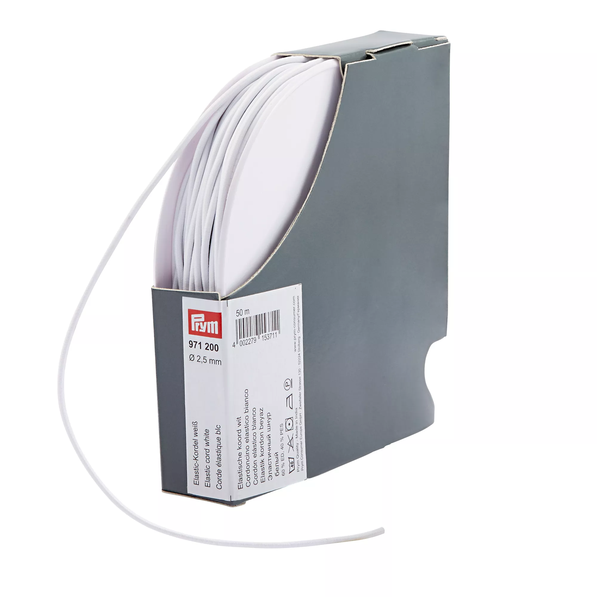 Prym Elastic-Kordel, weiss