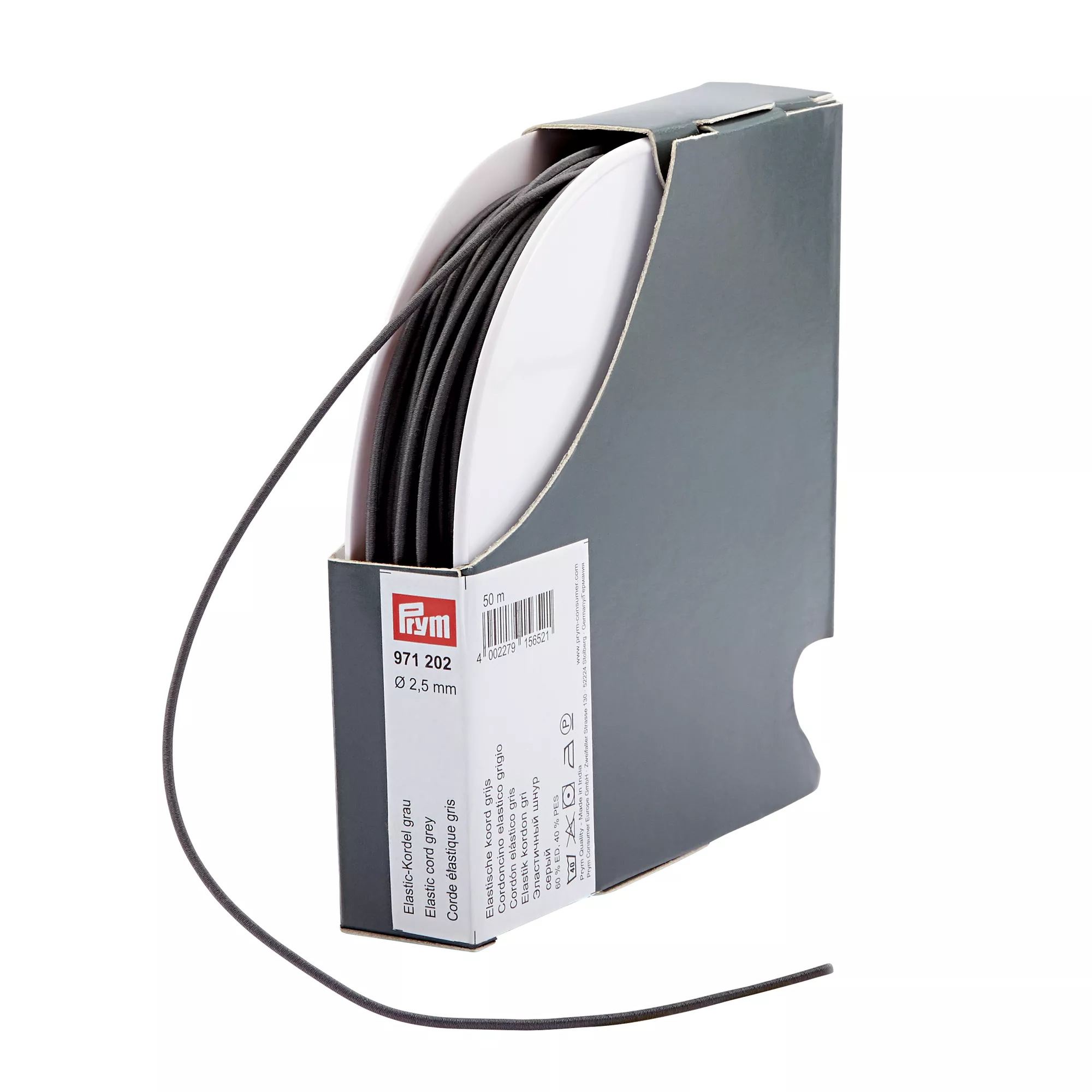 Prym Elastic-Kordel, grau