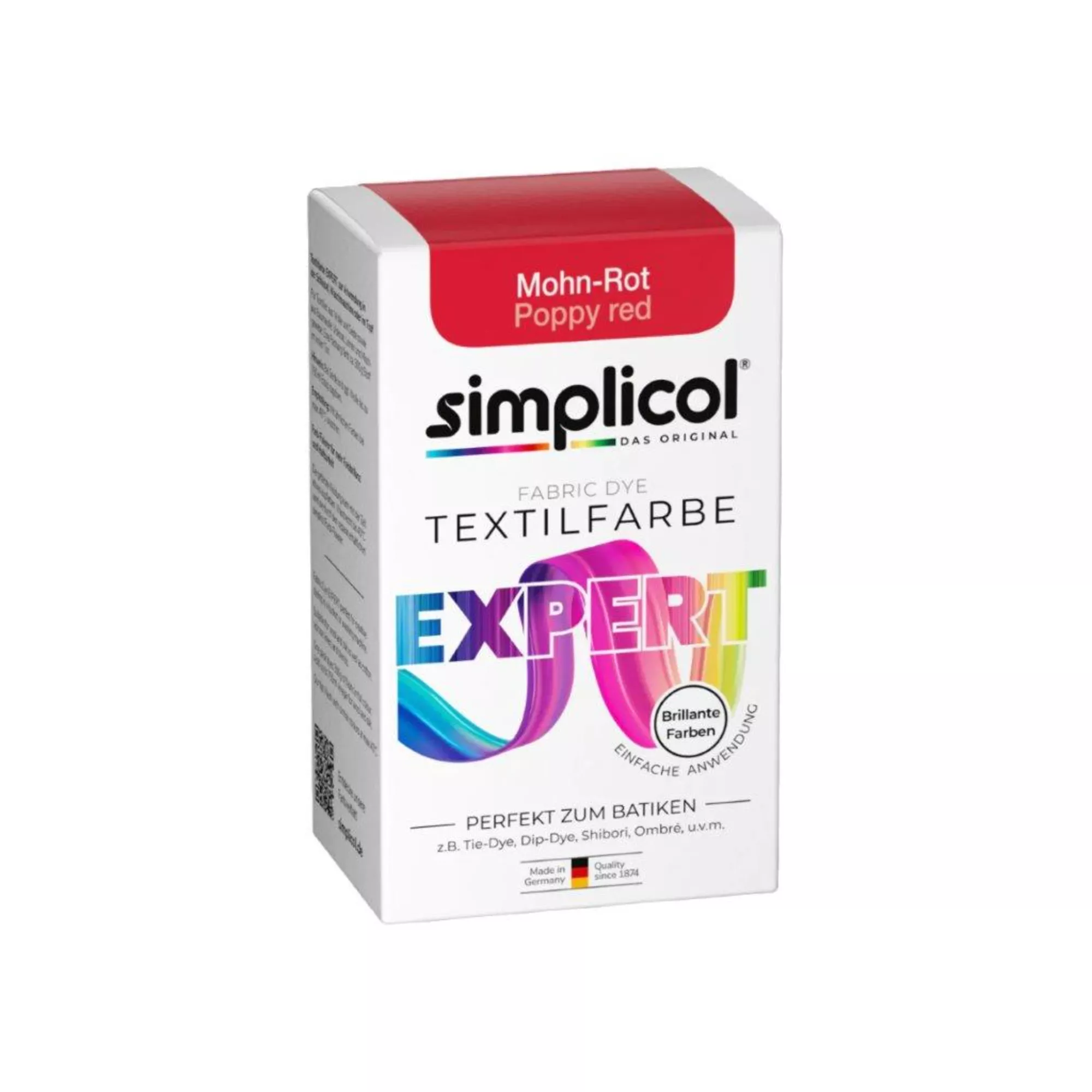Simplicol Textilfarbe expert, mohnrot