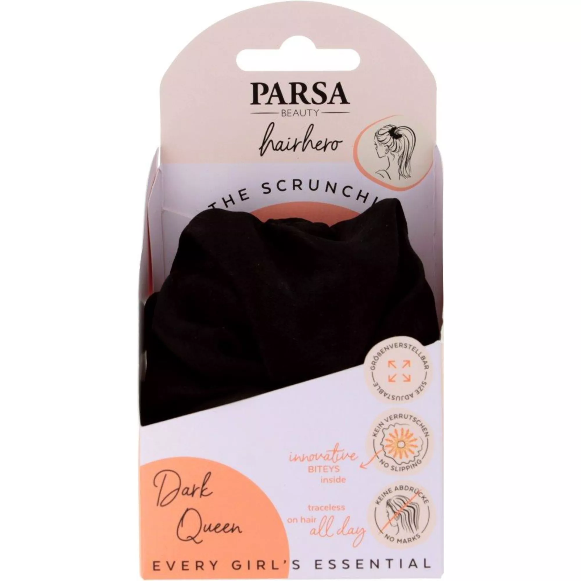 PARSA Hair Hero Scrunchie, Dark Queen