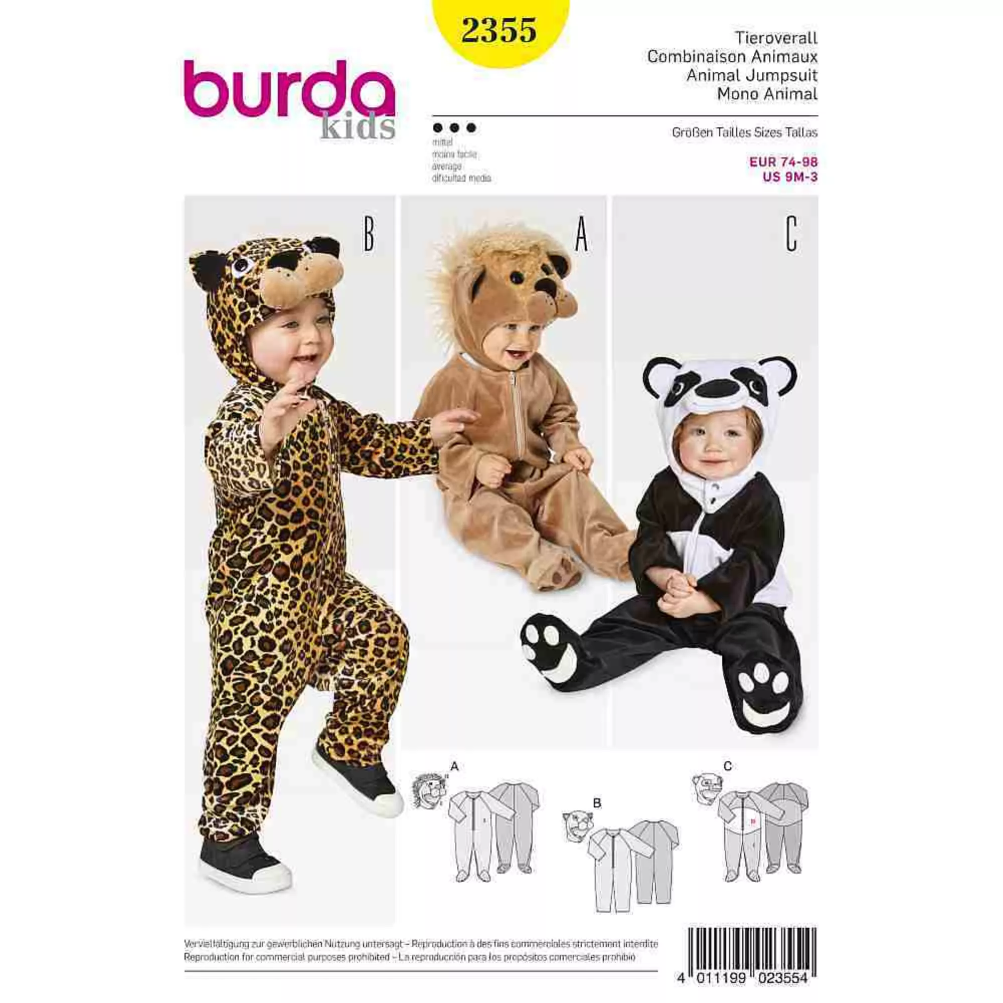 Burda Schnittmuster, Tieroverall