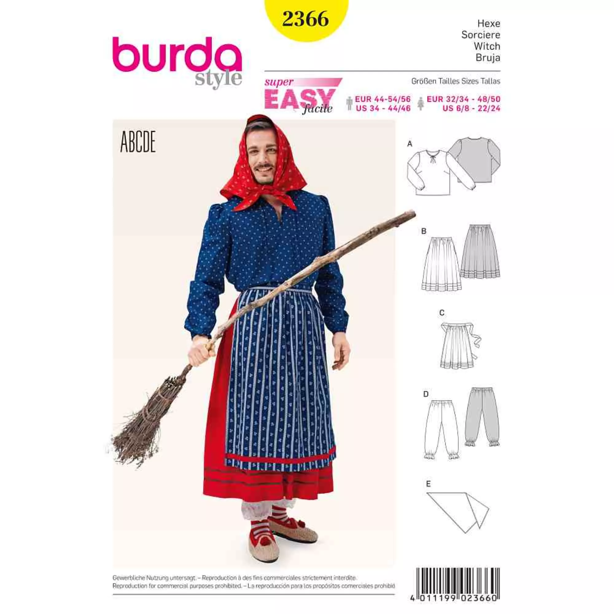 Burda Schnittmuster, Hexe