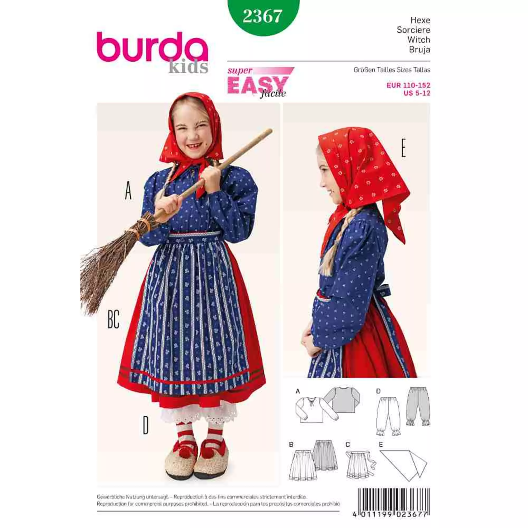 Burda Schnittmuster, Hexe