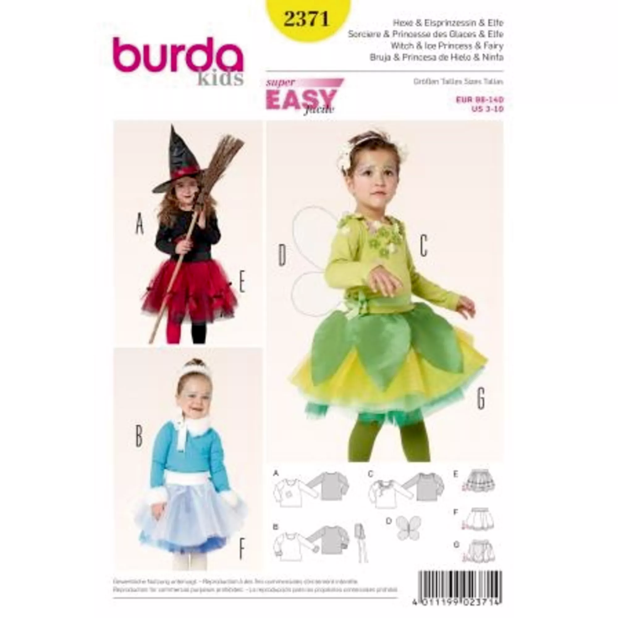 Burda Schnittmuster, Hexe, Eisprinzessin