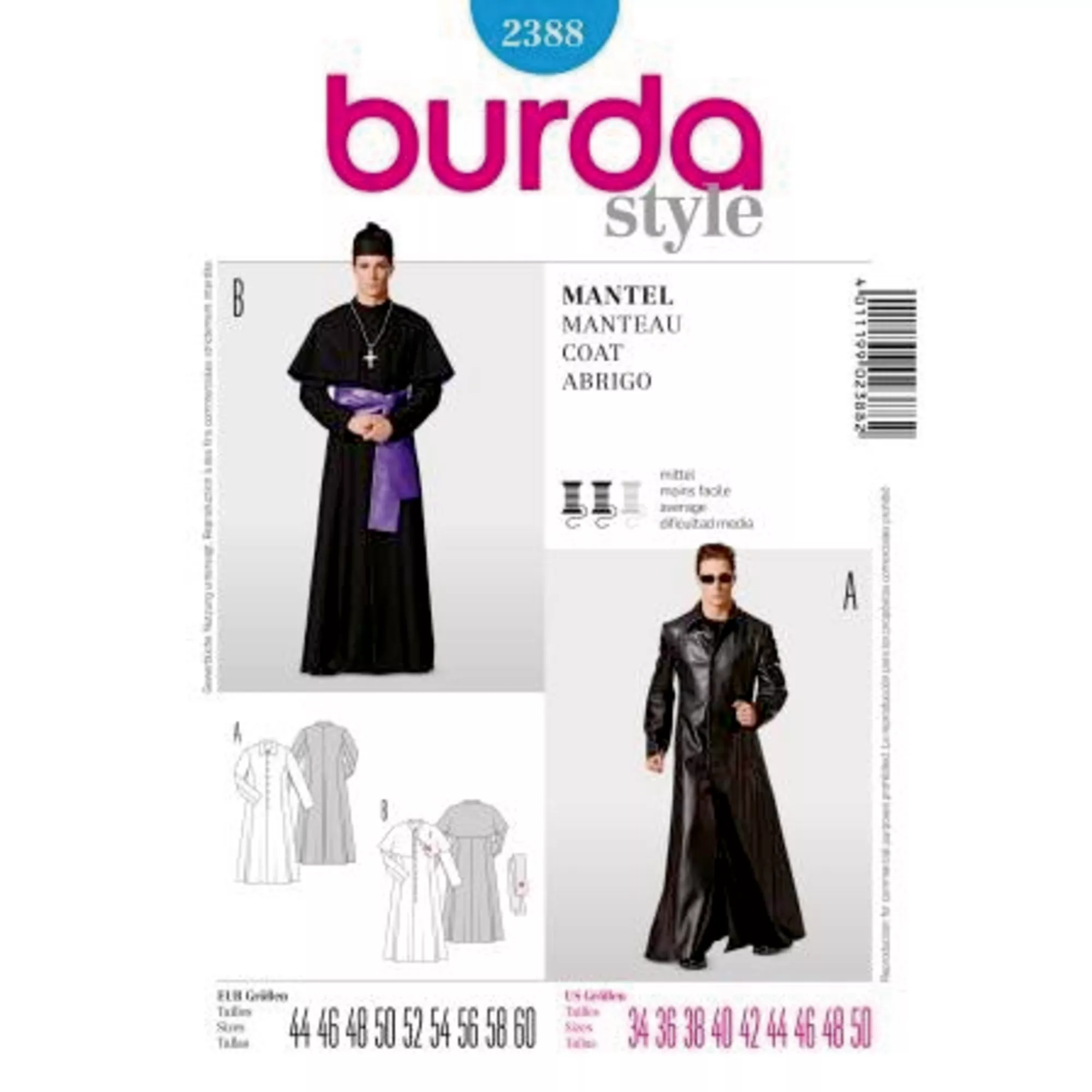 Burda Schnittmuster, Mantel