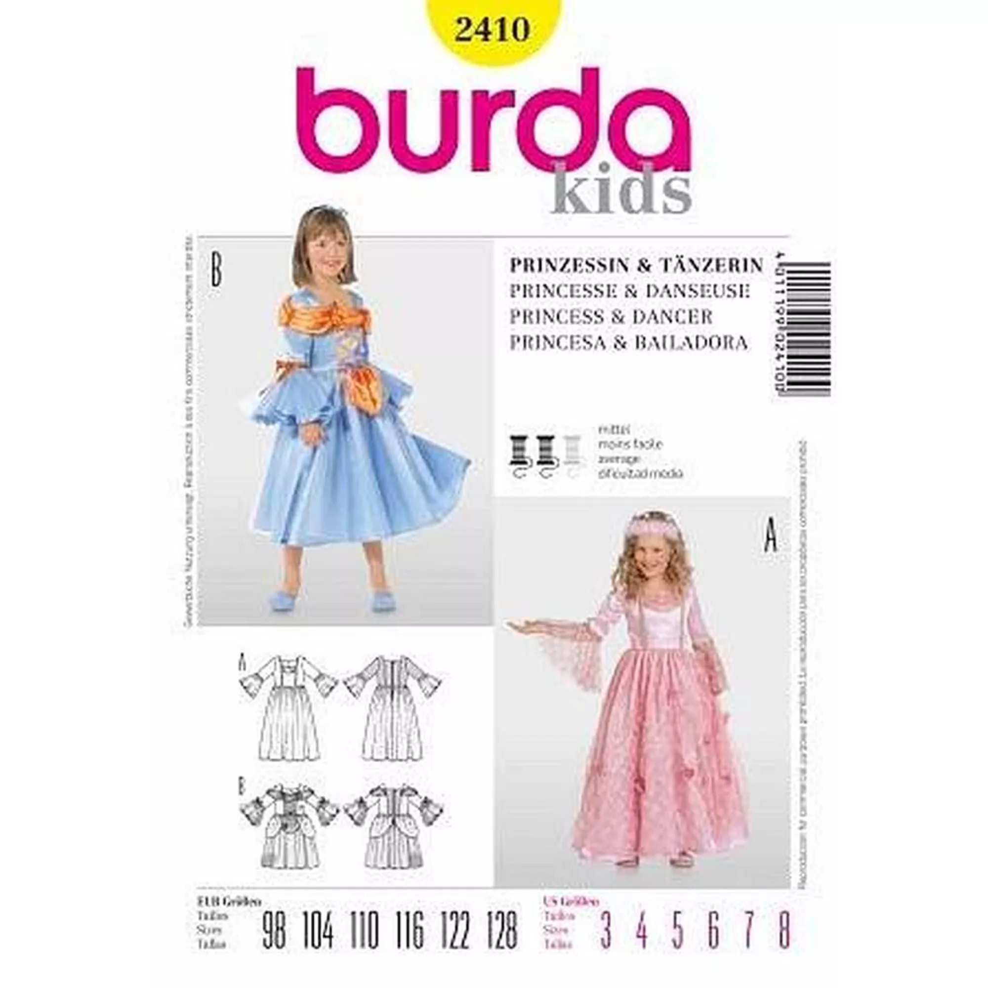 Burda Schnittmuster, Prinzessin, Tänzerin