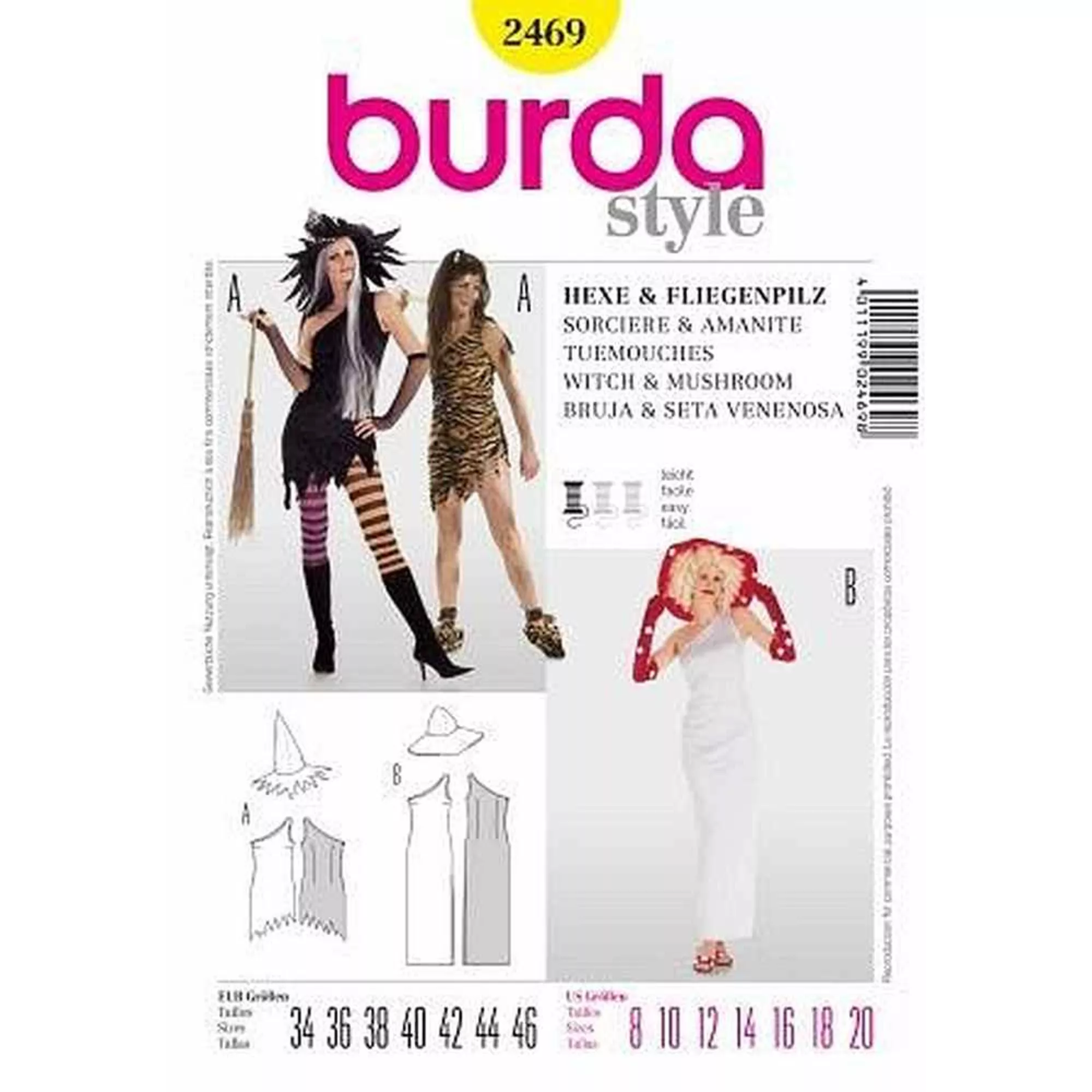 Burda Schnittmuster, Hexe, Fliegenpilz