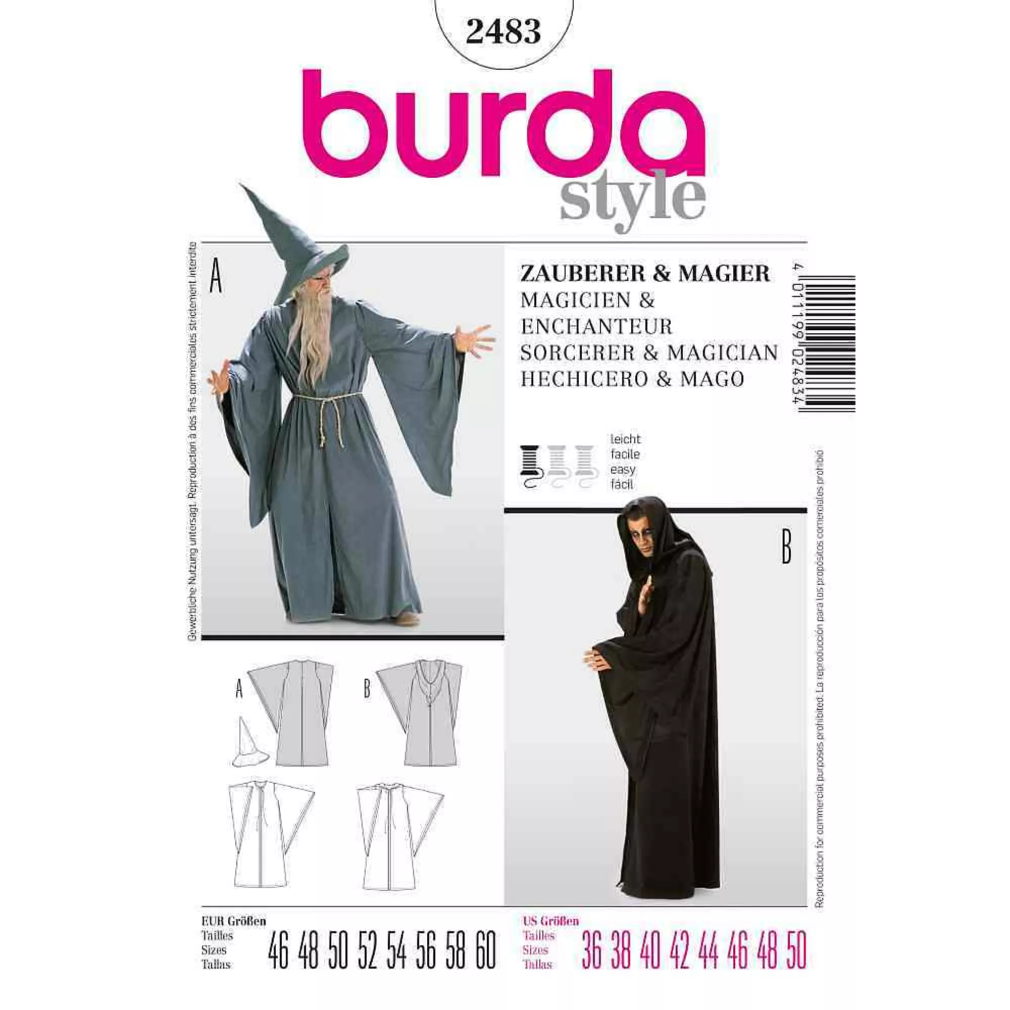 Burda Schnittmuster, Zauberer, Magier