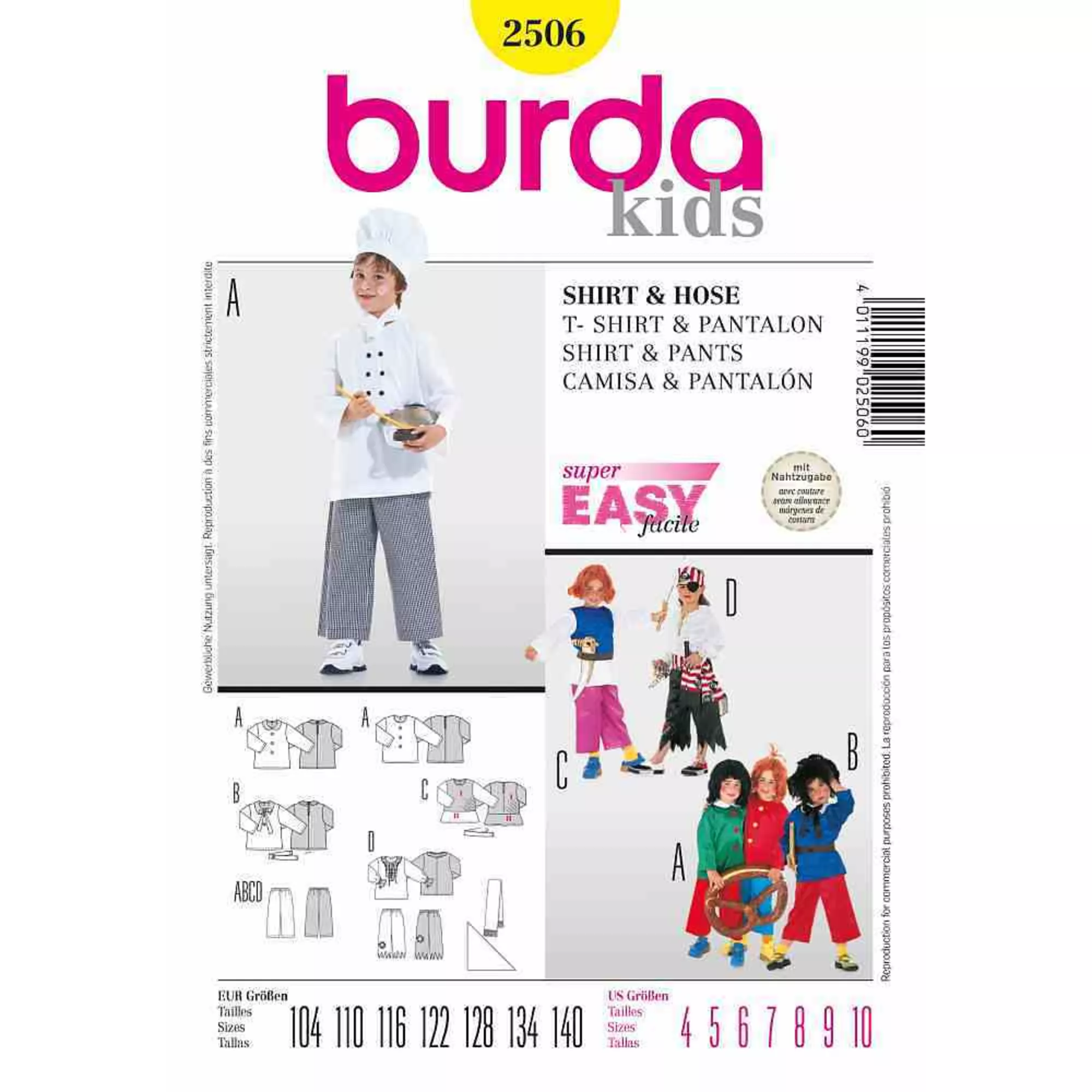 Burda Schnittmuster, Shirt + Hose