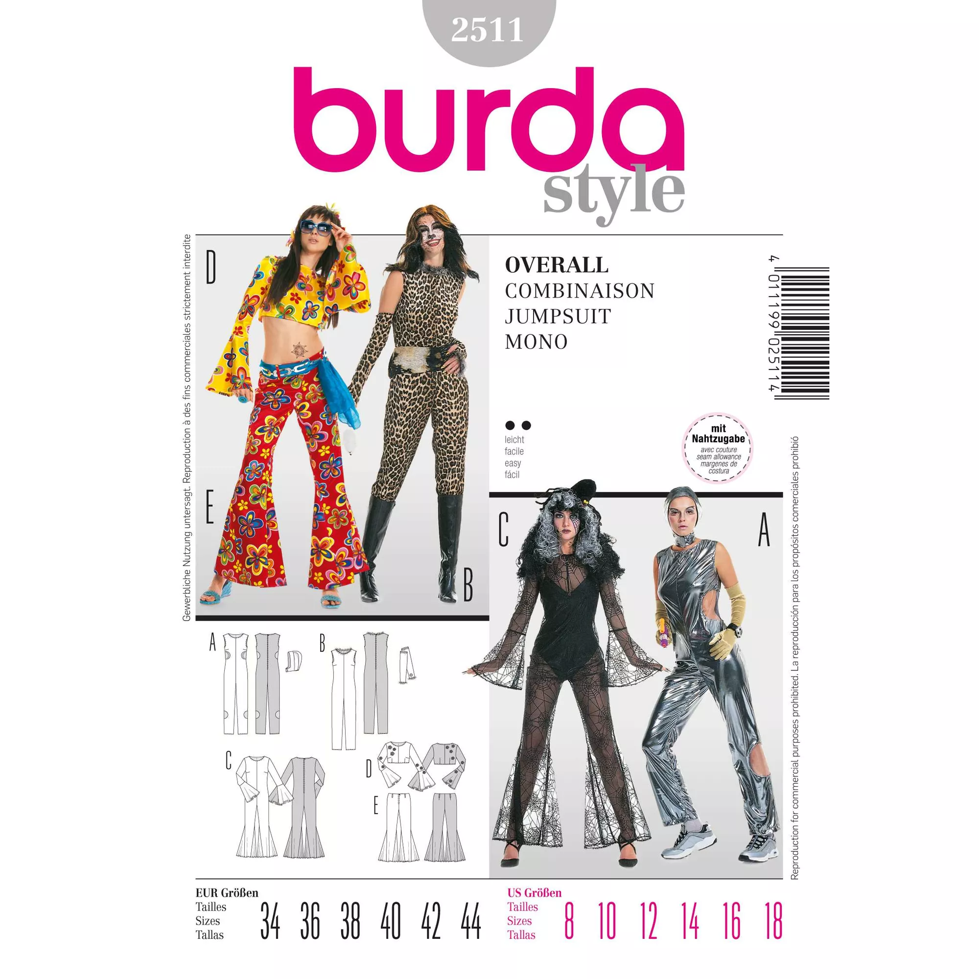 Burda Schnittmuster, Overall