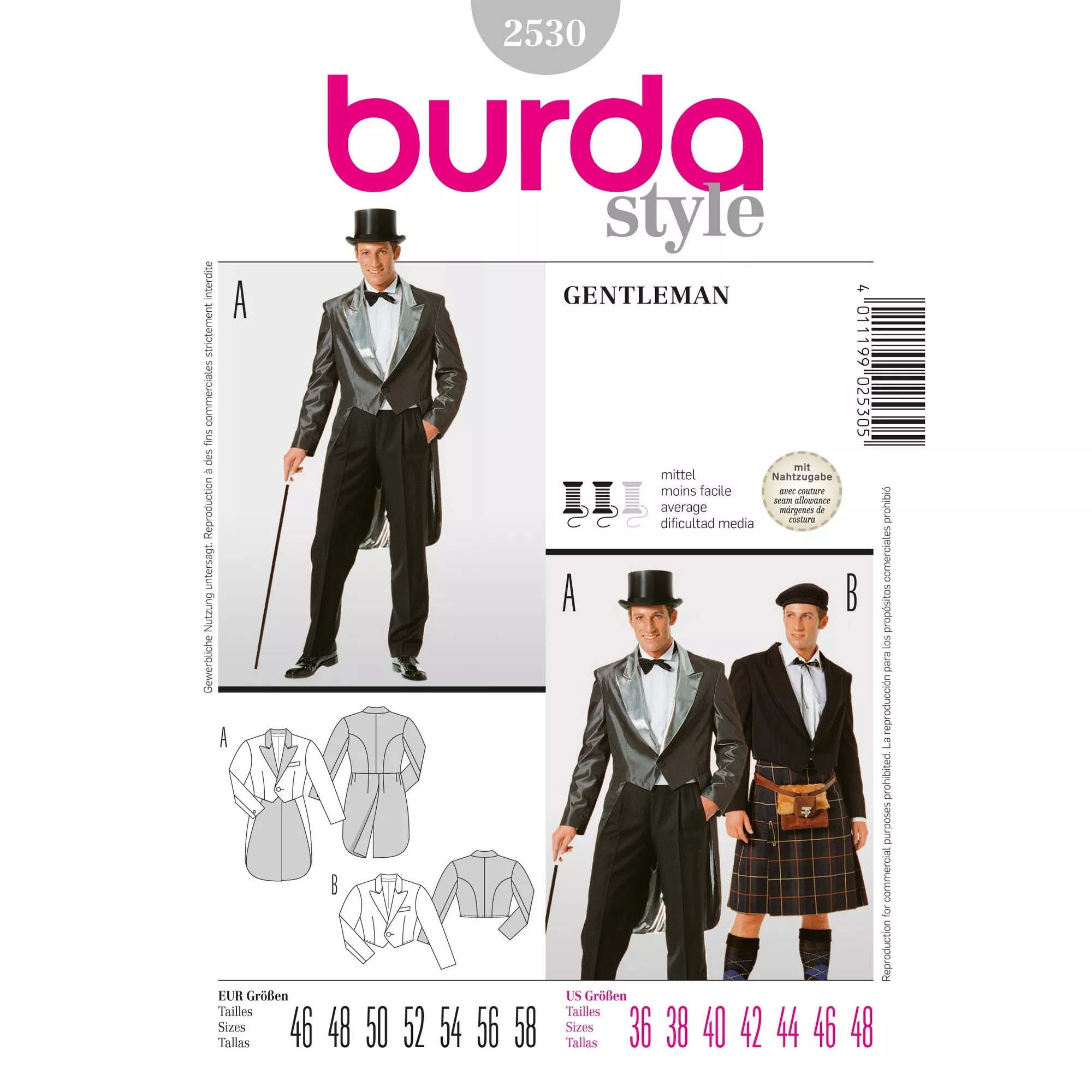 Burda Schnittmuster, Gentleman